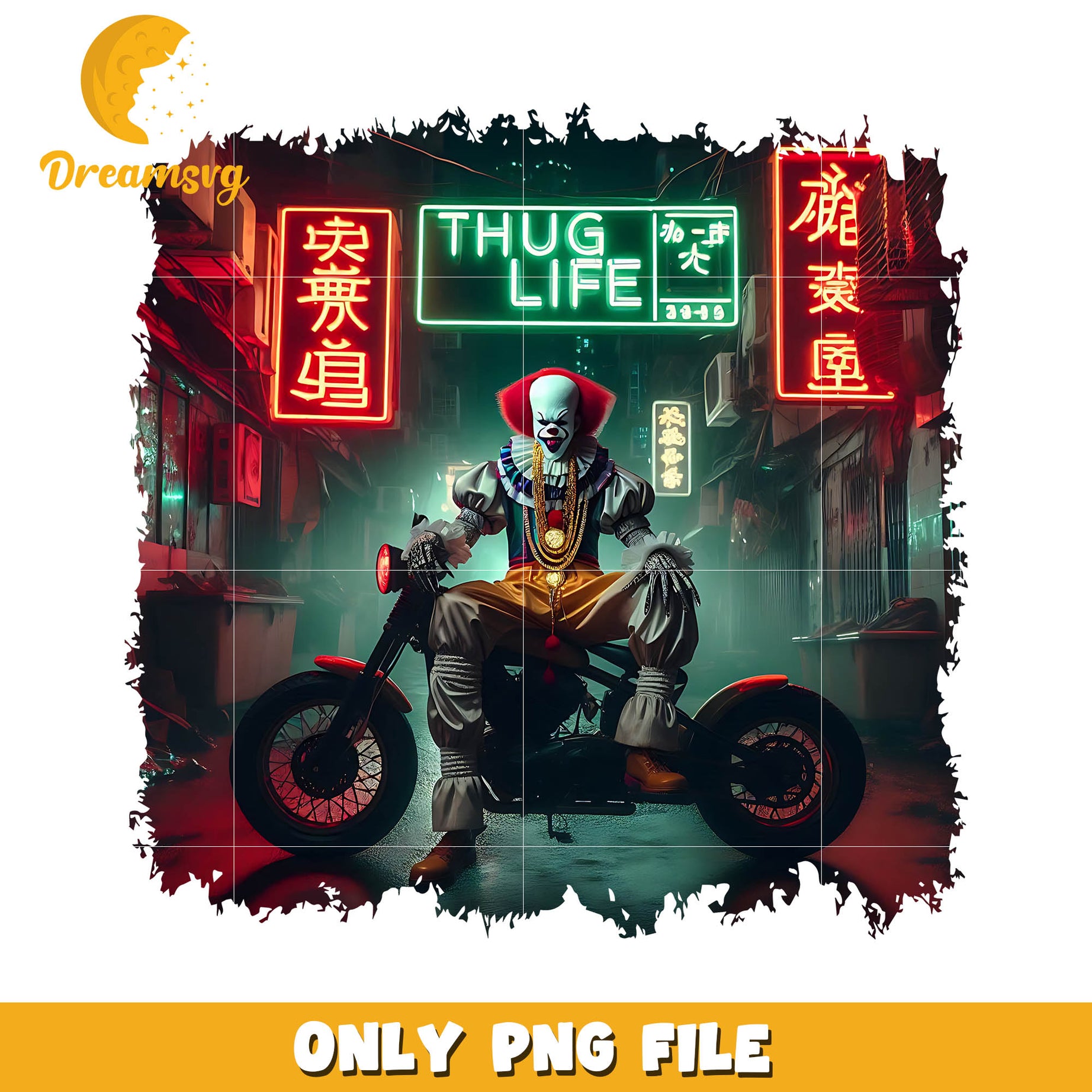 Pennywise thug life horror killer png, Halloween horror movies png