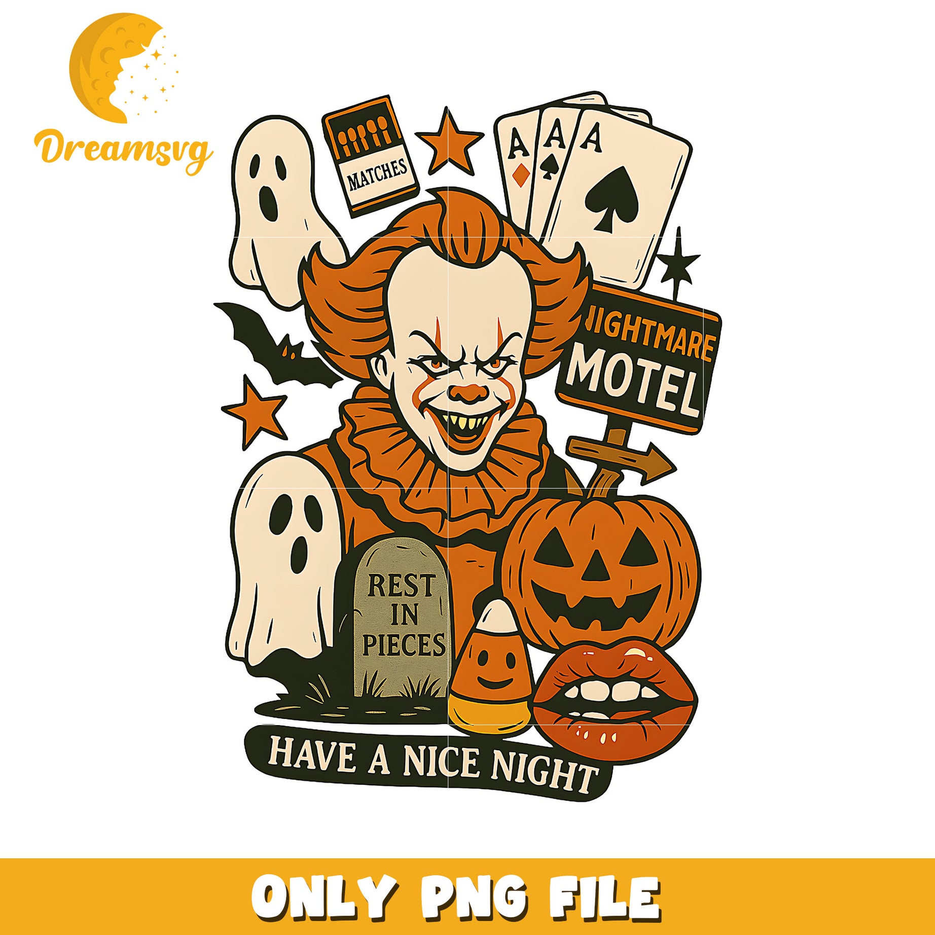 Pennywise have a nice night happy halloween png, spooky halloween png, trick or treat png
