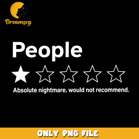 People 1 Star Rating Funny Introvert PNG, Sarcastic Quote, Humor PNG