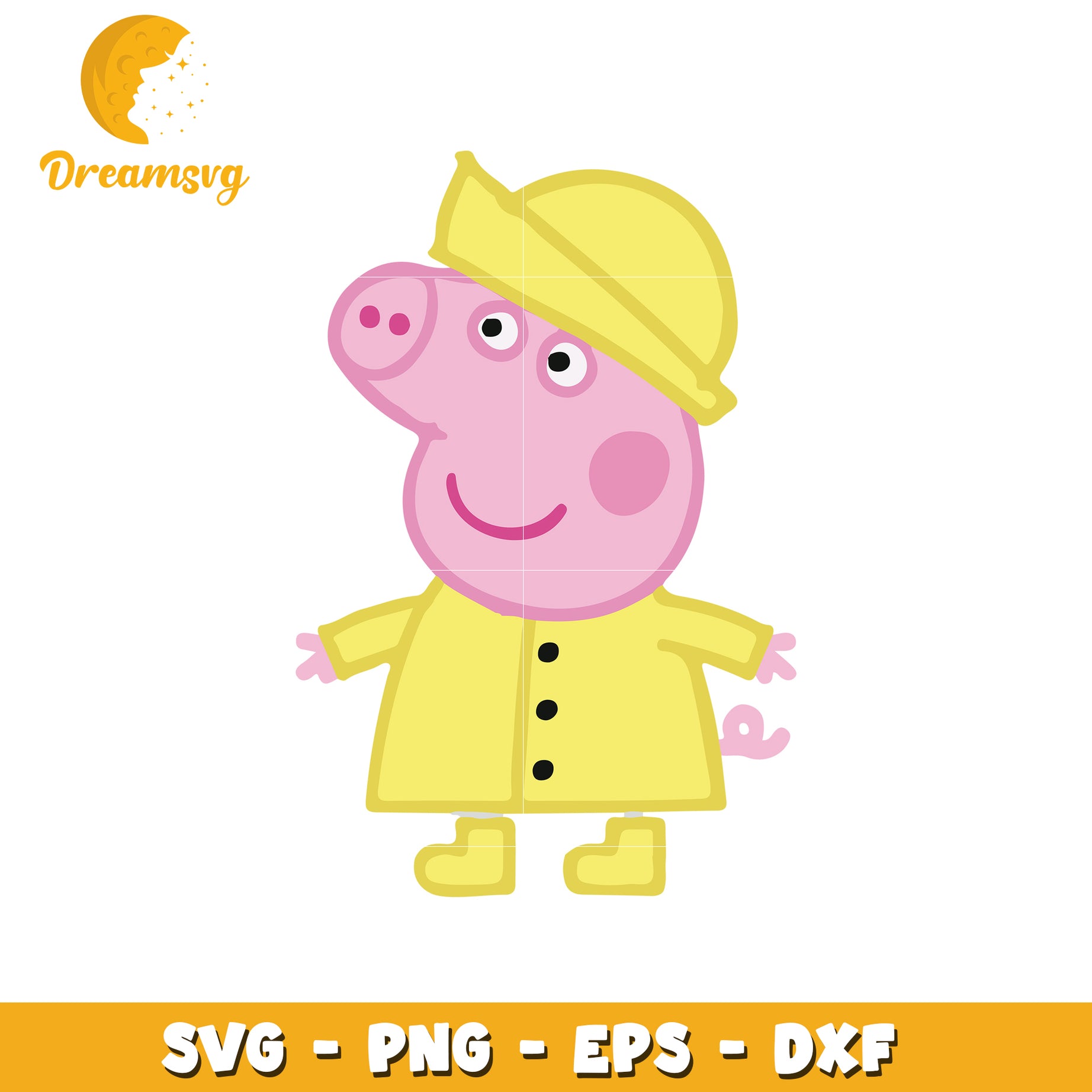 Peppa Pig Raincoat SVG PNG EPS DXF