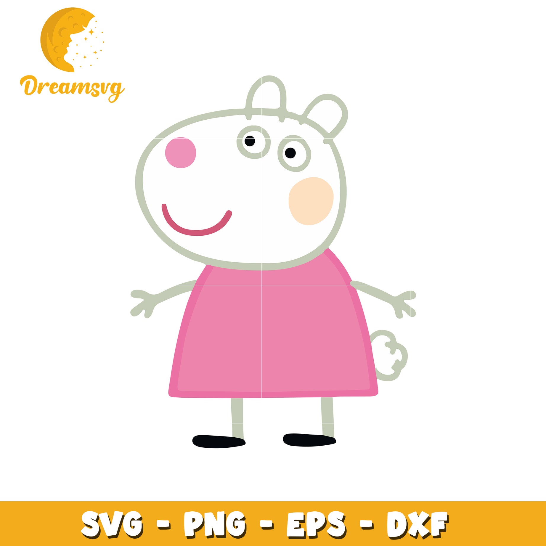 Peppa Pig SVG Cut File PNG EPS DXF