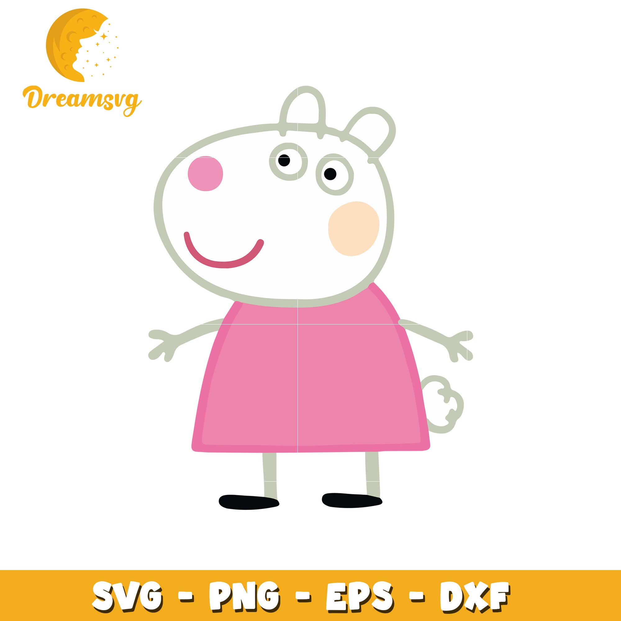 Peppa Pig SVG Cut File PNG EPS DXF