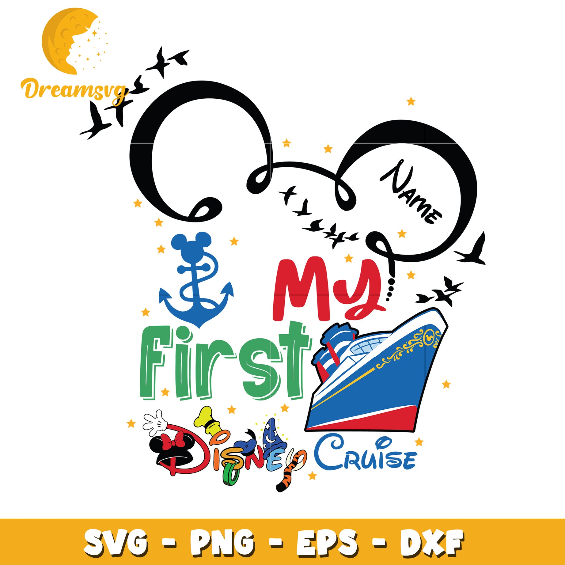 Personalized Disney Cruise SVG Name Design for Kids Adventure