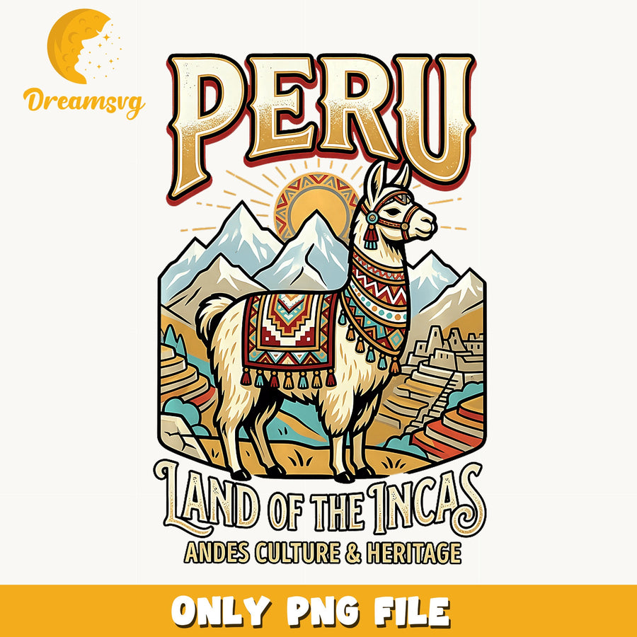 Peru Land Of The Incas Llama PNG, Andes Heritage, Travel PNG