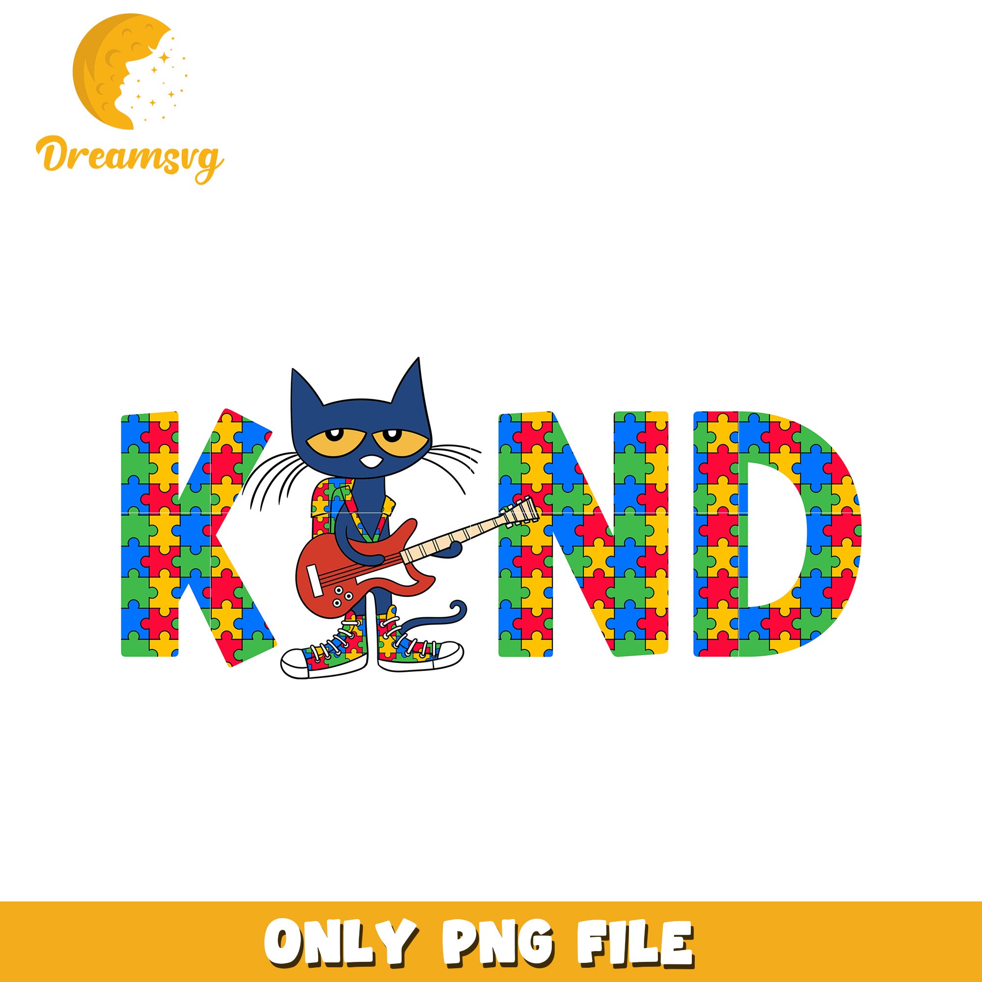 Pete the Cat Kindness Puzzle PNG