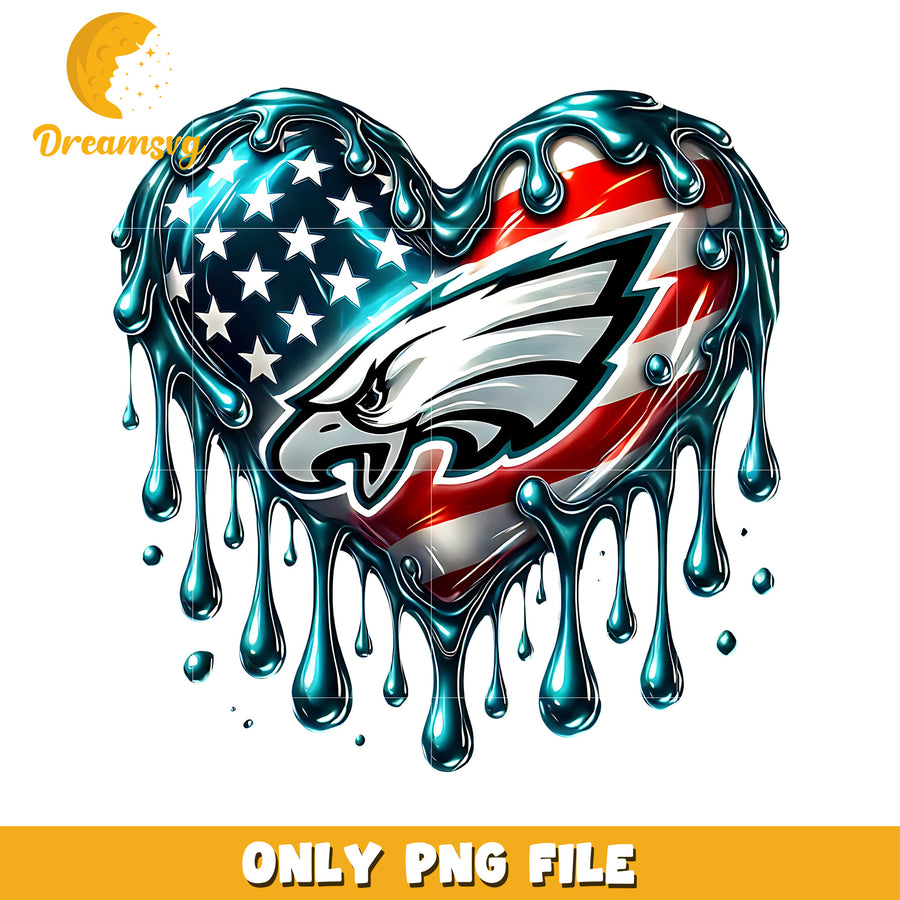 Philadelphia eagles heart design png, nfl balll png, nfl teams png
