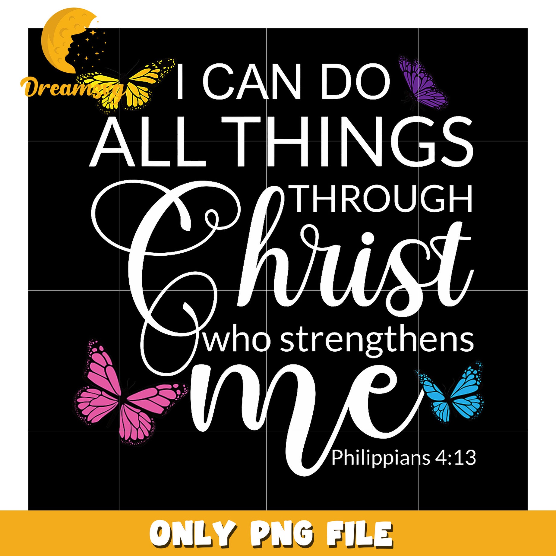 Philippians 413 Christian Quote PNG