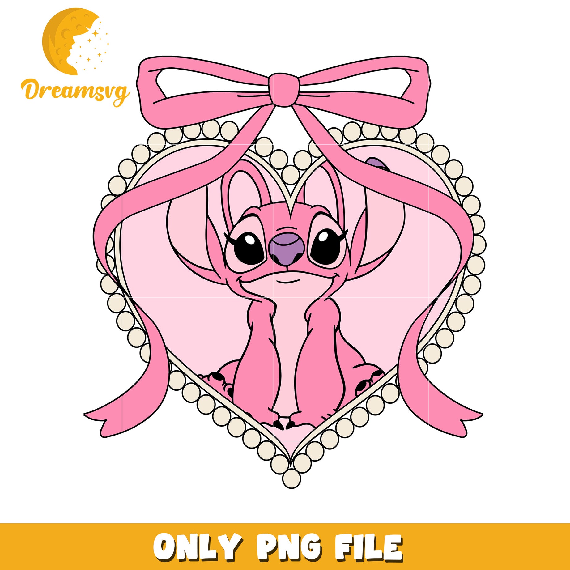 Picture frame heart angel png, lilo and stitch png, disney stitch png