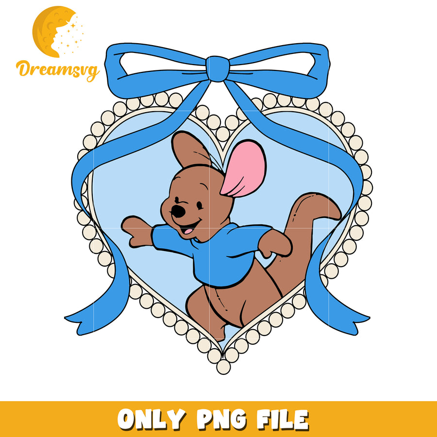 Picture frame heart kanga png, winnie the pooh png, disney winnie the pooh png