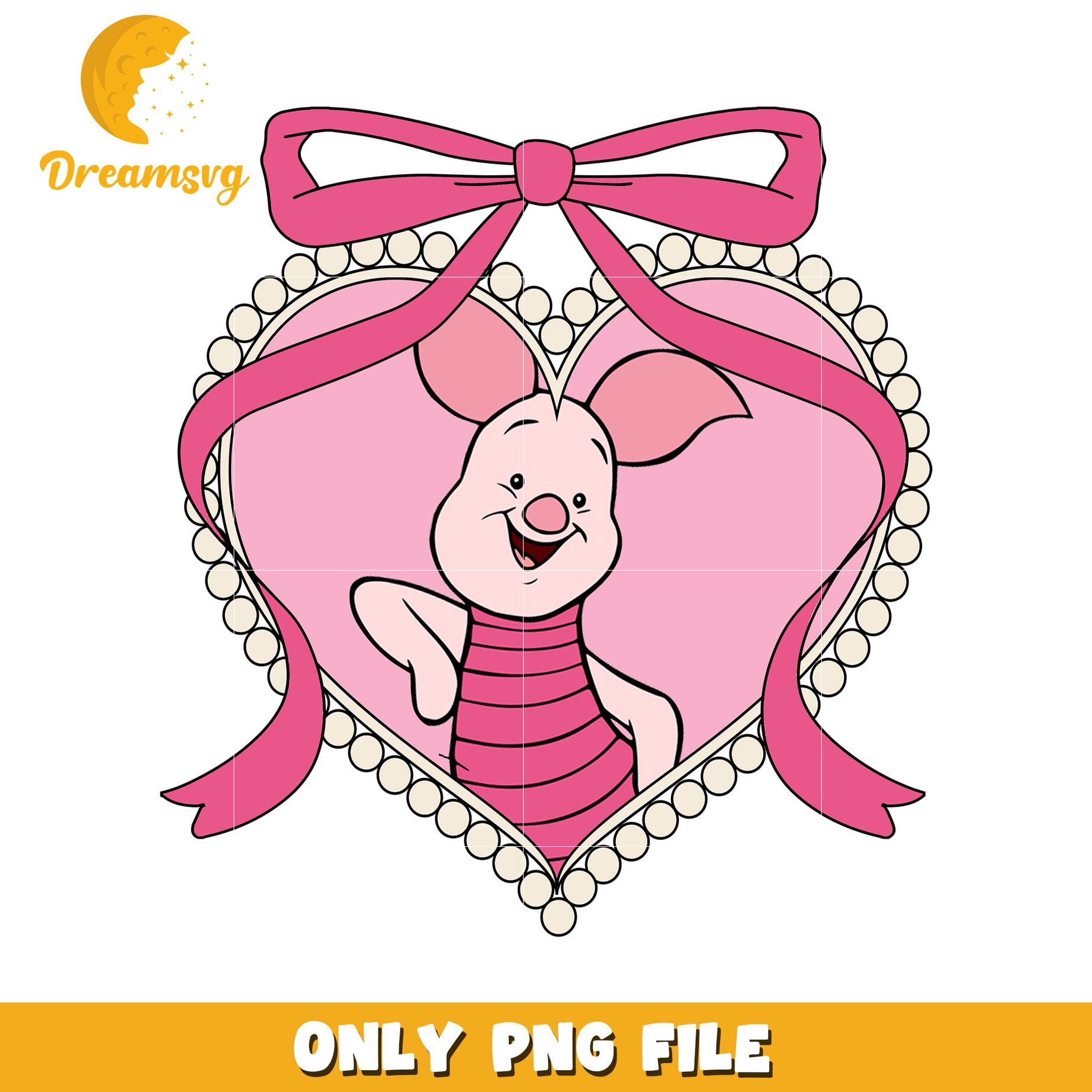 Picture frame heart piglet png, winnie the pooh png, disney winnie the pooh png