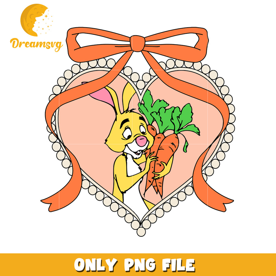 Picture frame heart rabbit png, winnie the pooh png, disney winnie the pooh png