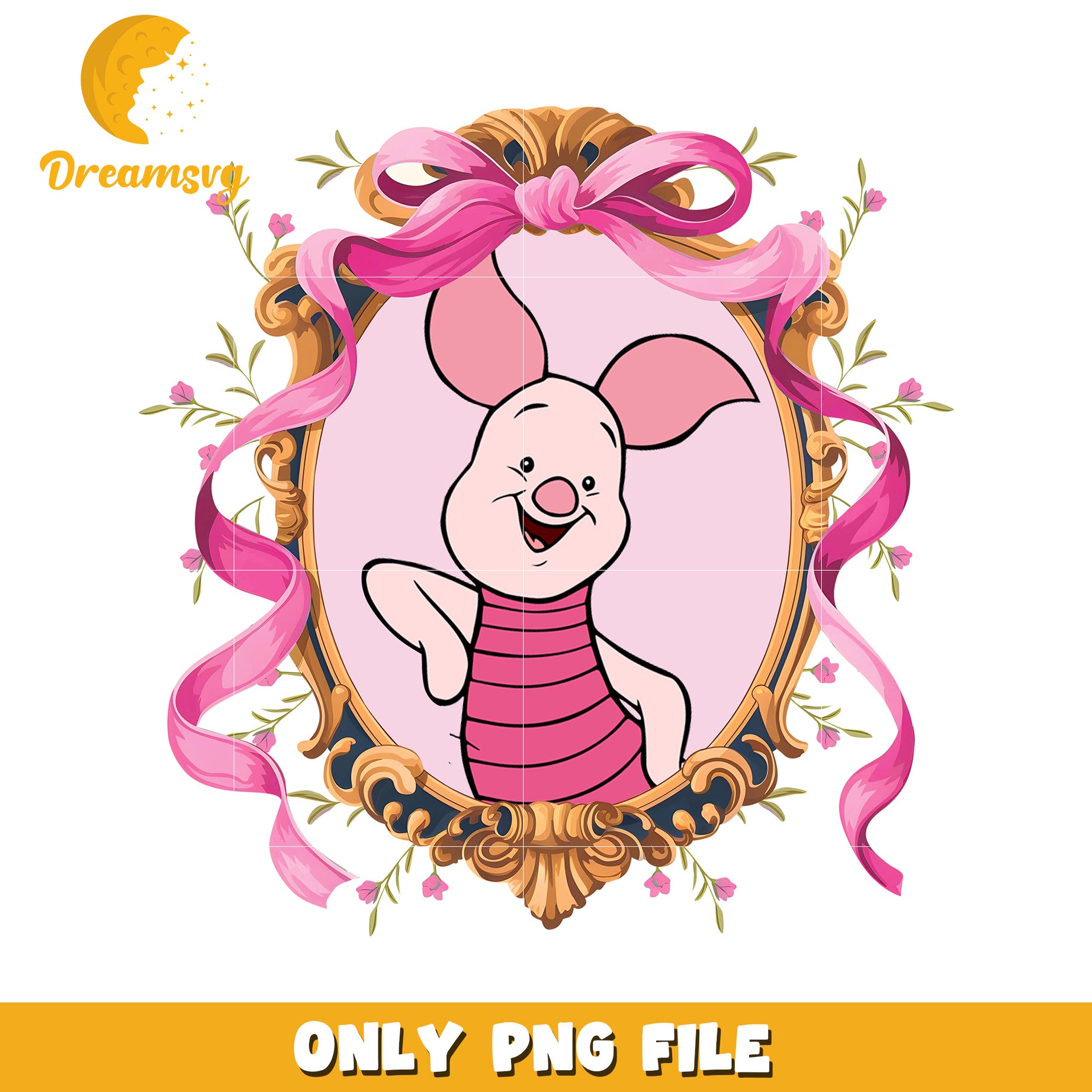 Picture piglet frame png, winnie the pooh png, disney winnie the pooh png
