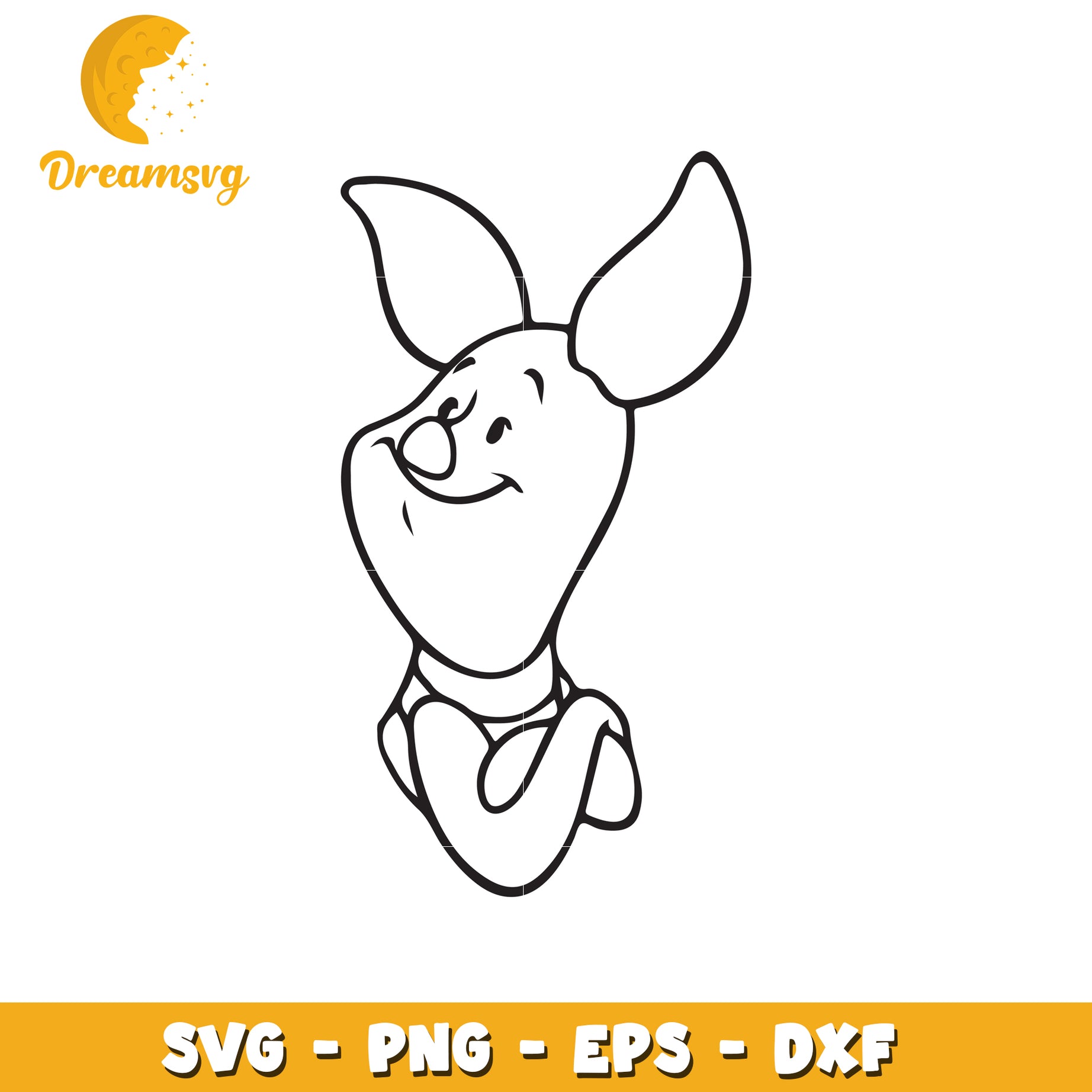 Piglet SVG Cut File Cricut Silhouette PNG EPS DXF