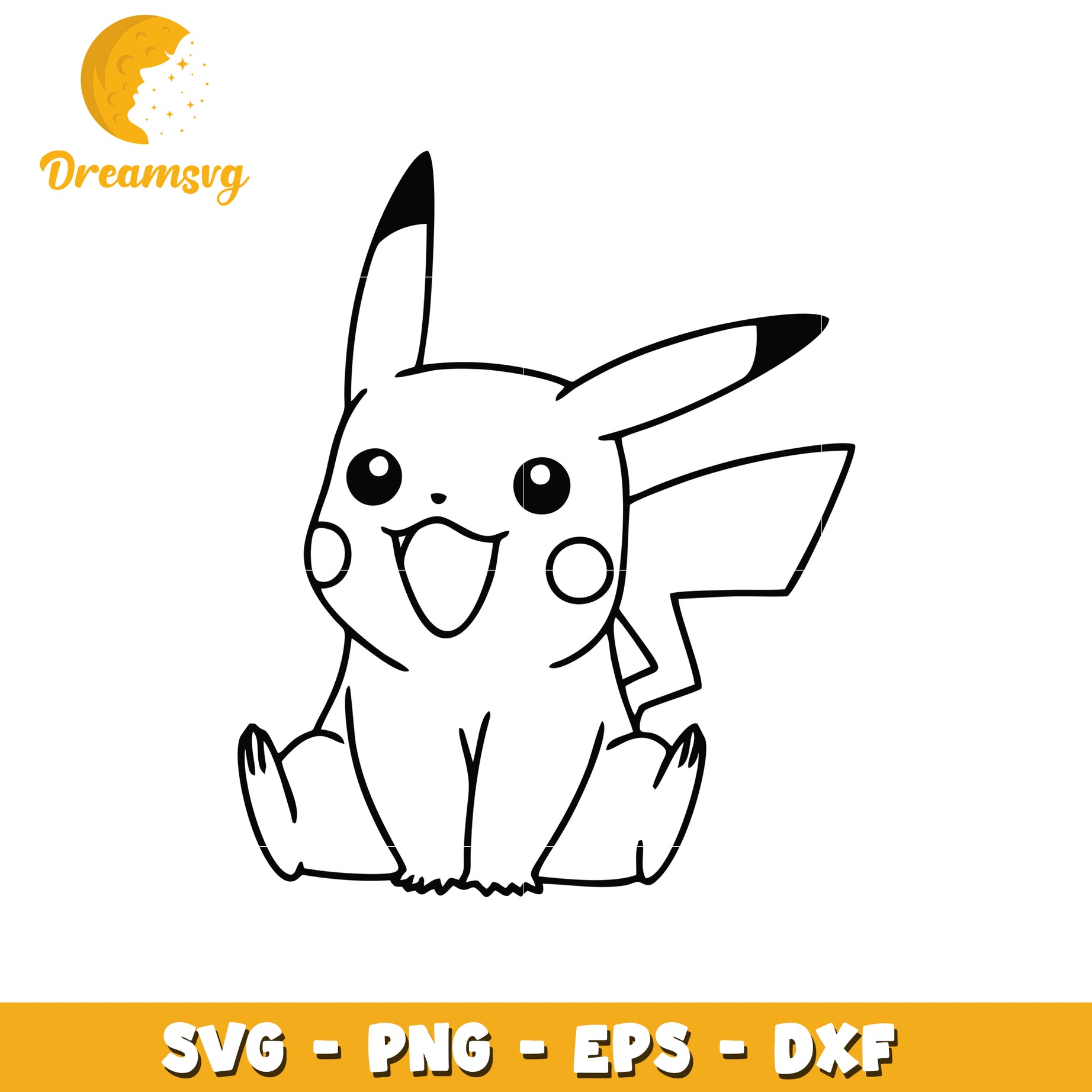 Pikachu Cute SVG Design for Crafting and DIY Projects