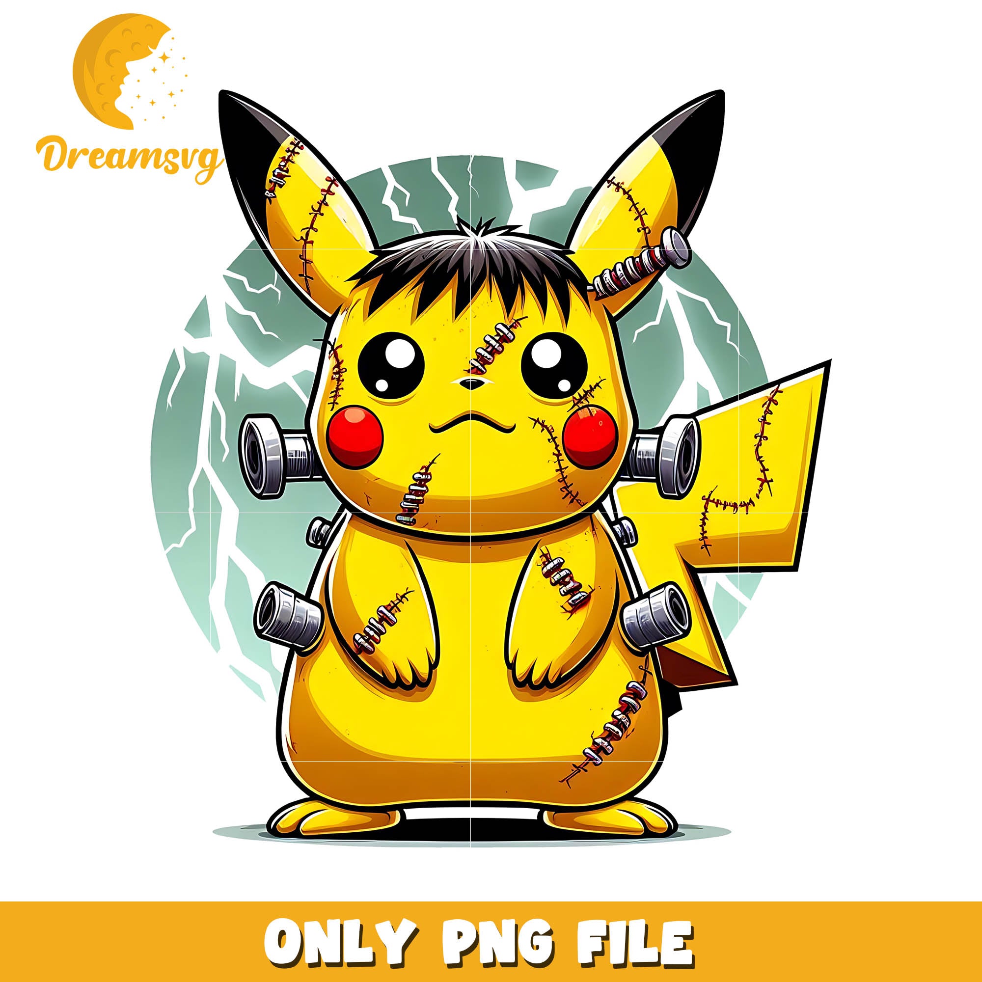 Pikachu halloween Frankenstein png, Halloween Pikachu character png