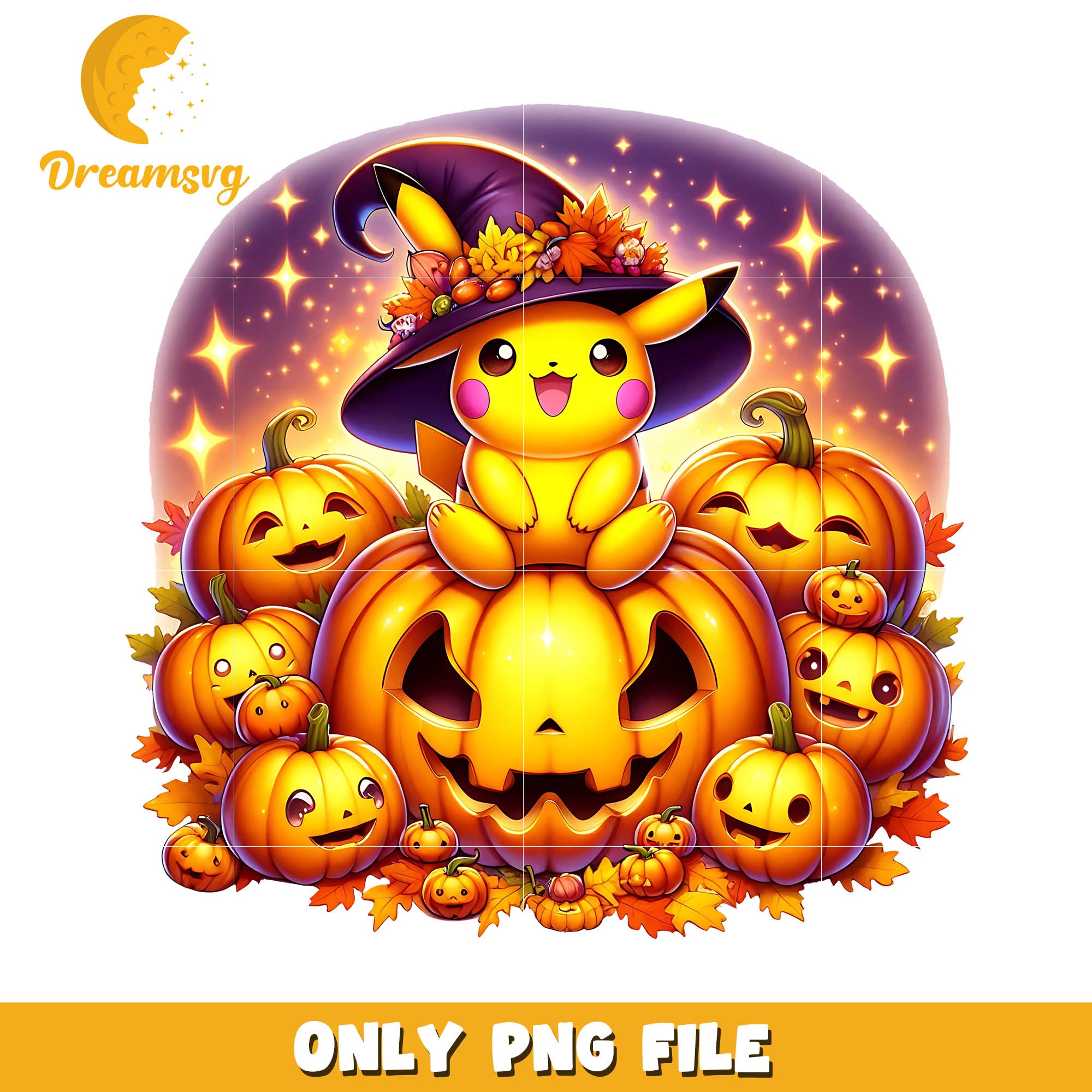 Pikachu halloween glitter pumpkin png, Halloween Pikachu character png