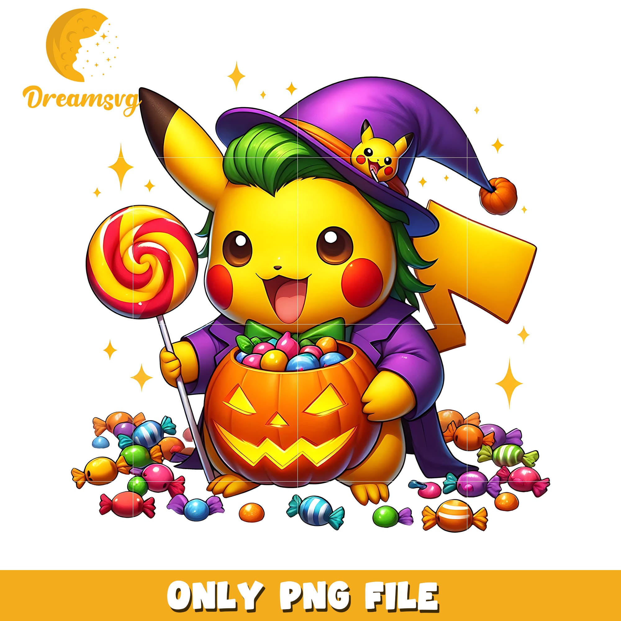 Pikachu halloween green hair png, Halloween Pikachu character png