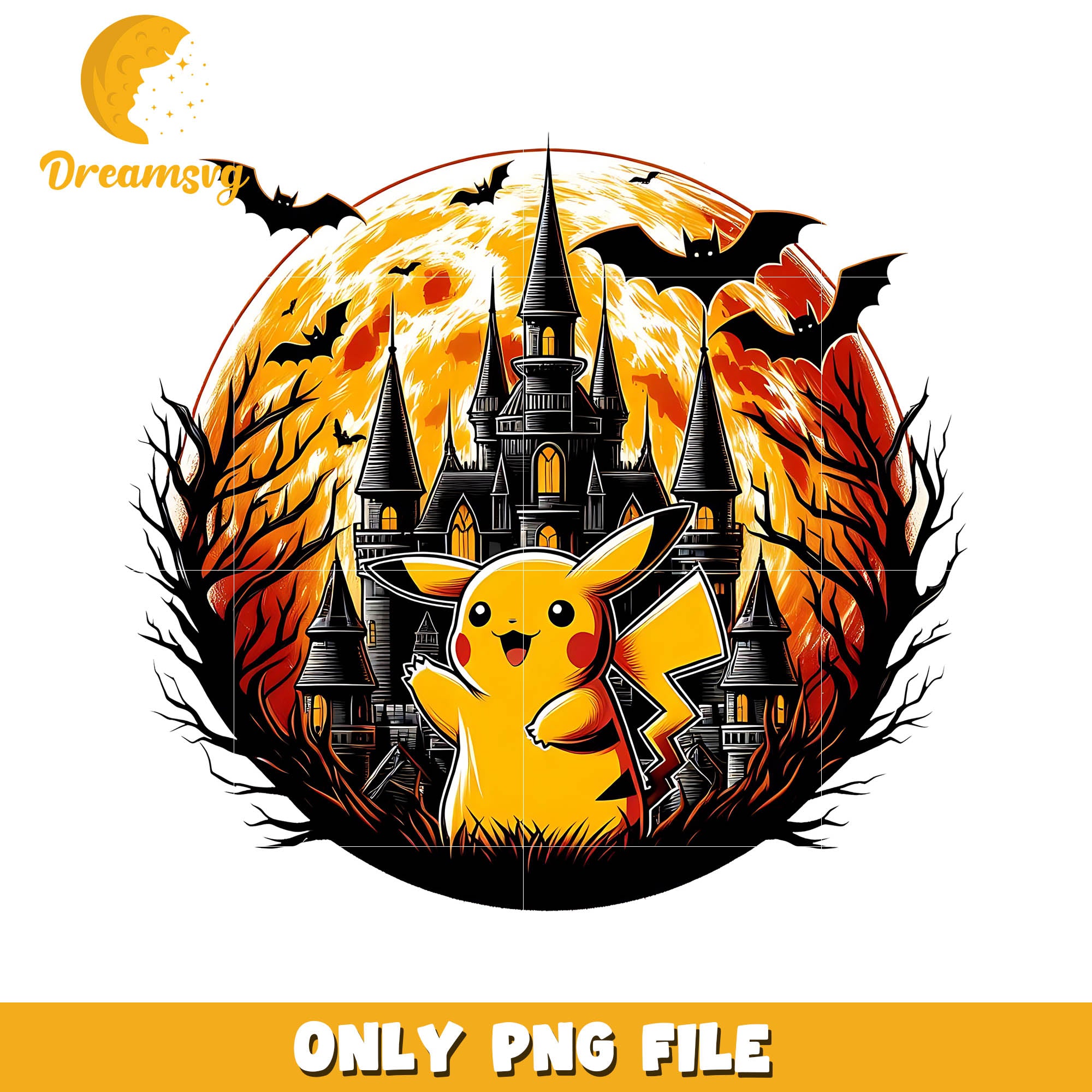 Pikachu halloween night sky png, Halloween Pikachu character png