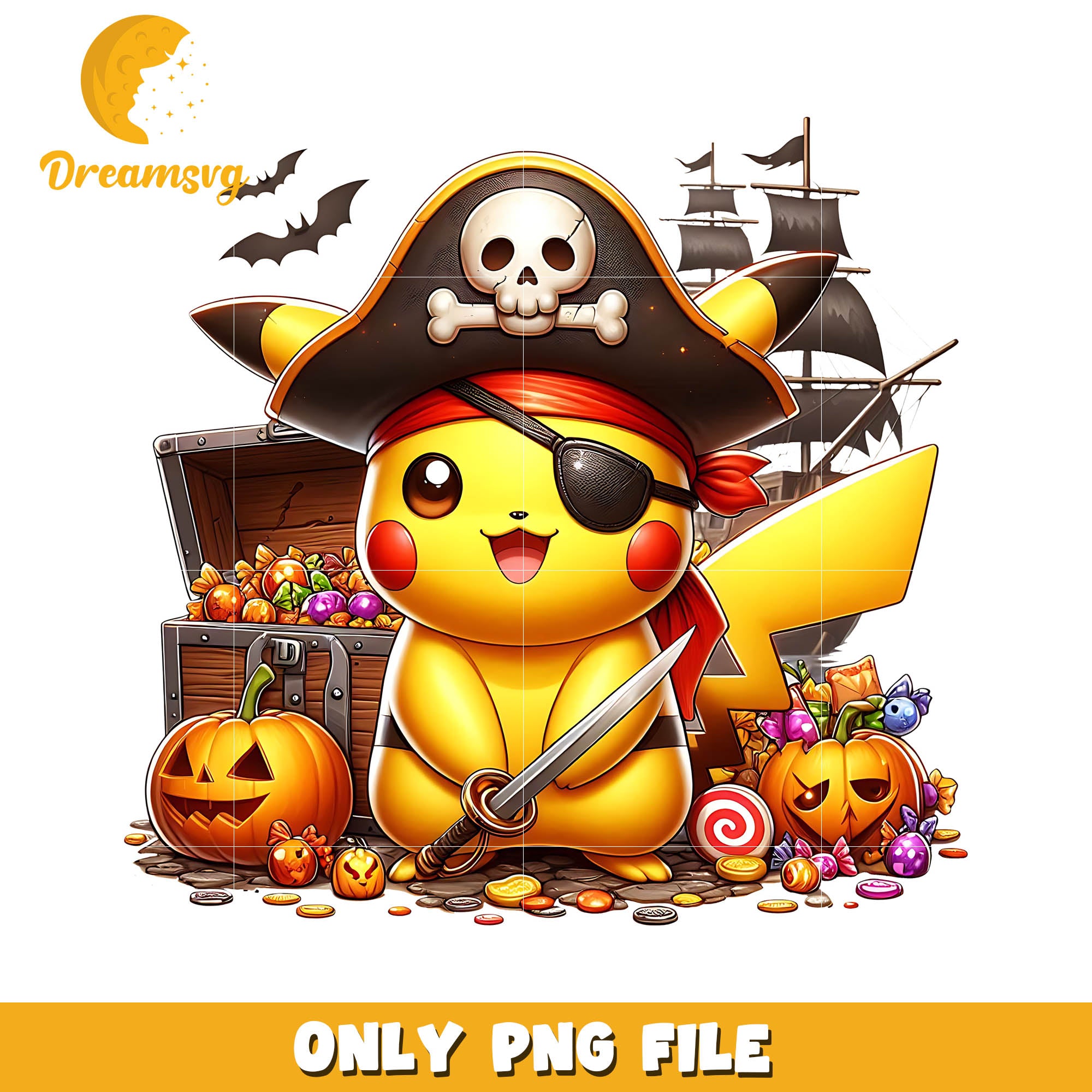 Pikachu halloween pirate png, Halloween Pikachu character png