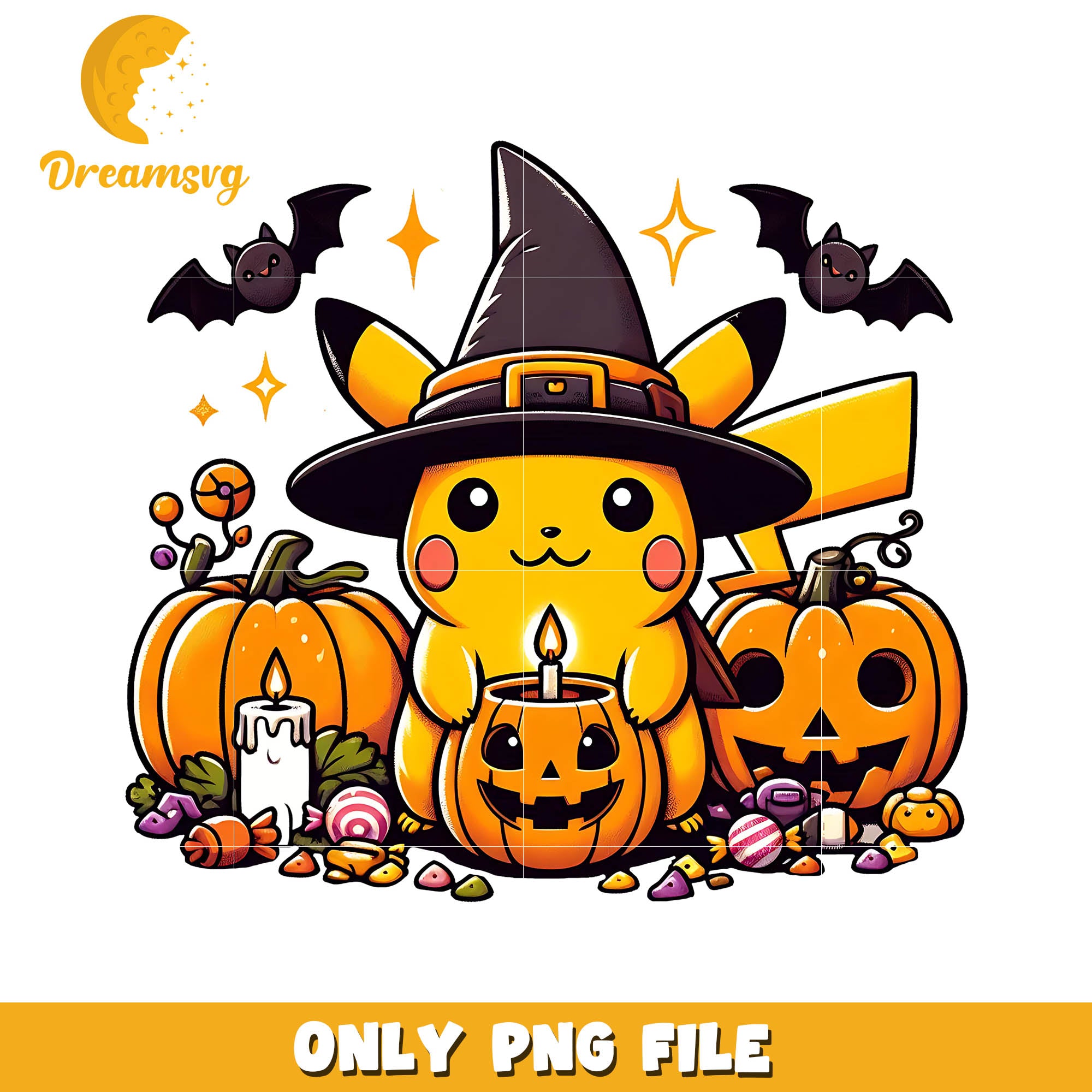 Pikachu halloween witch hat png, Halloween Pikachu character png