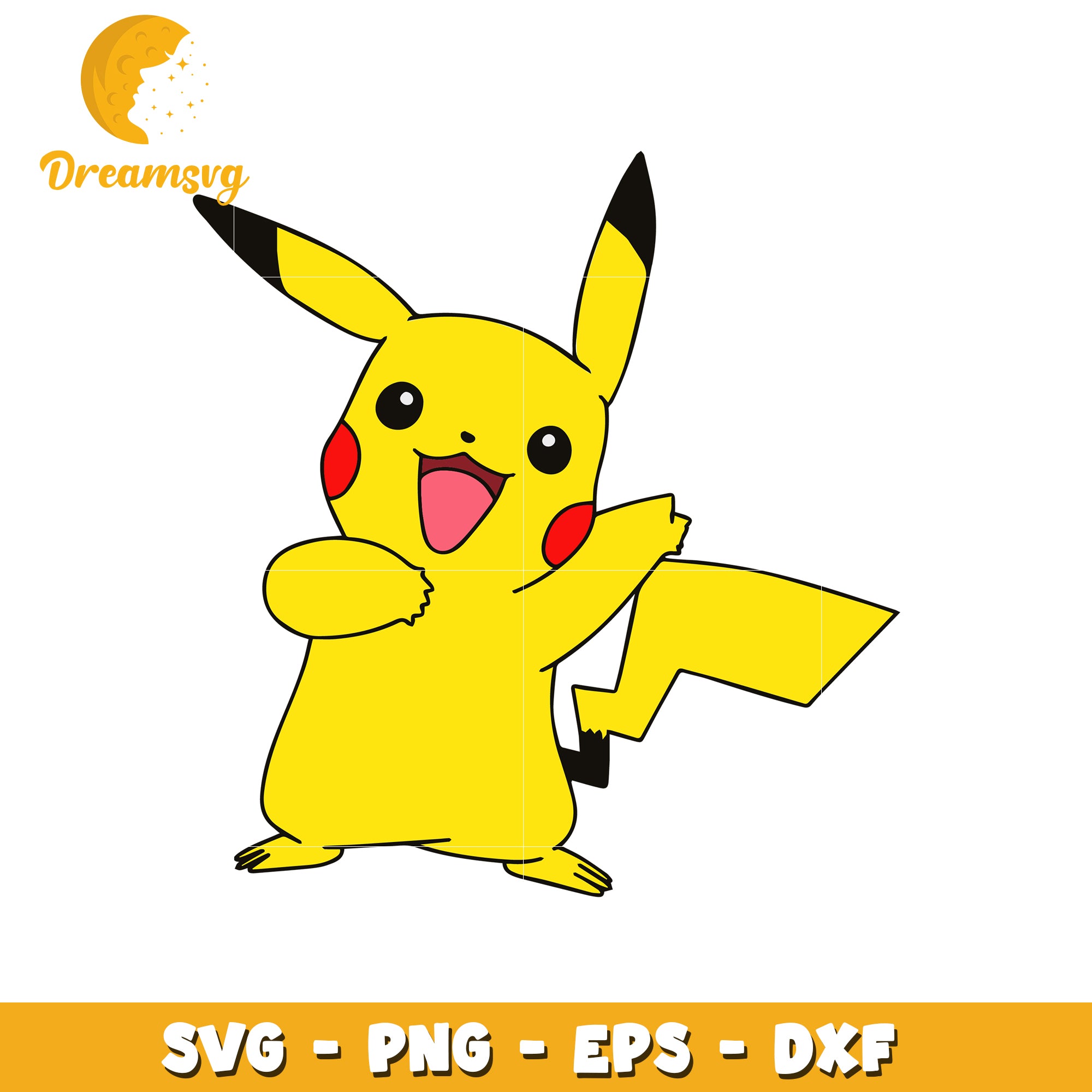 Pikachu character svg, pikachu svg, pokemon cartoon svg – DreamSVG Store
