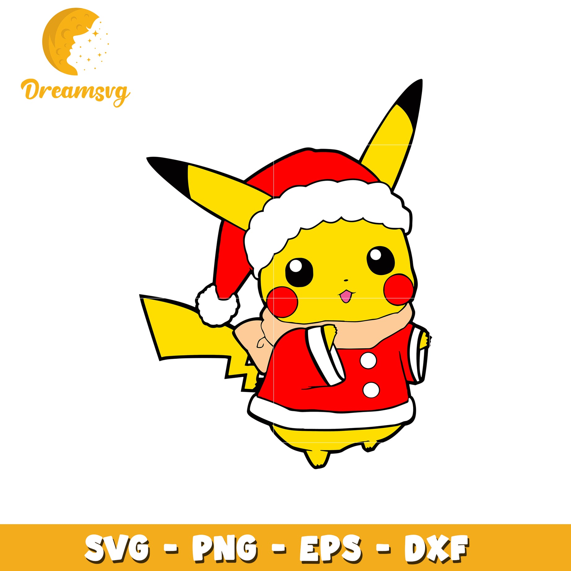 Pikachu santa hat svg, pokemon characters svg, anime svg