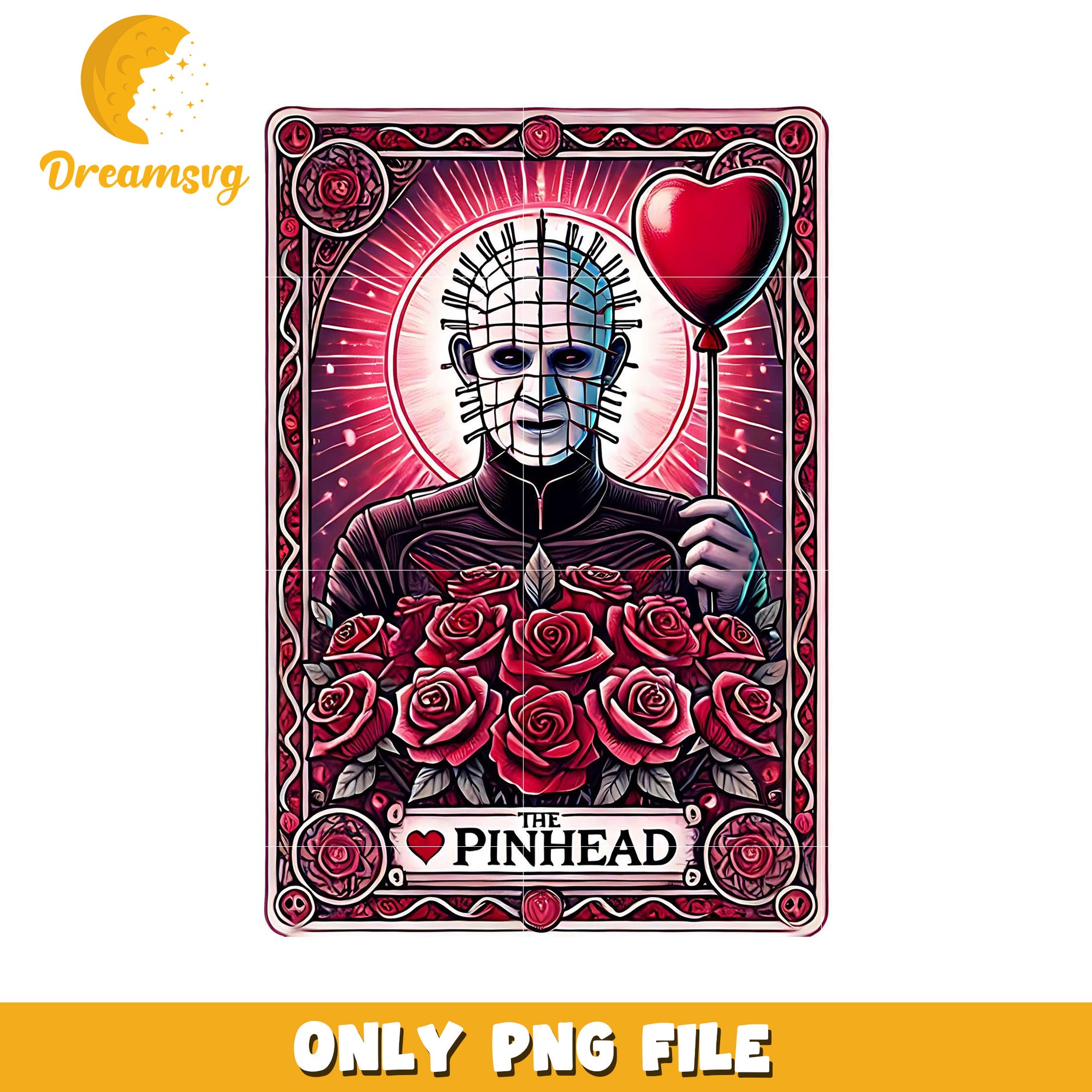 Pinhead PNG Valentines Horror Art