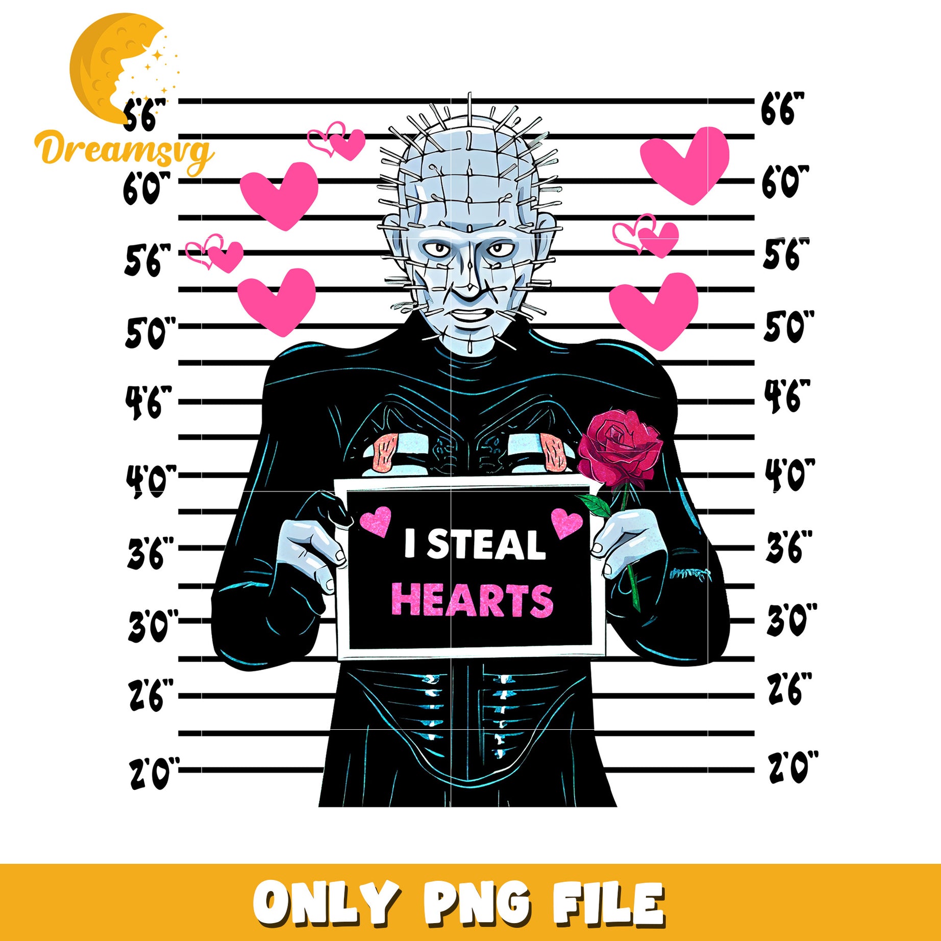 Pinhead Valentine PNG Sublimation