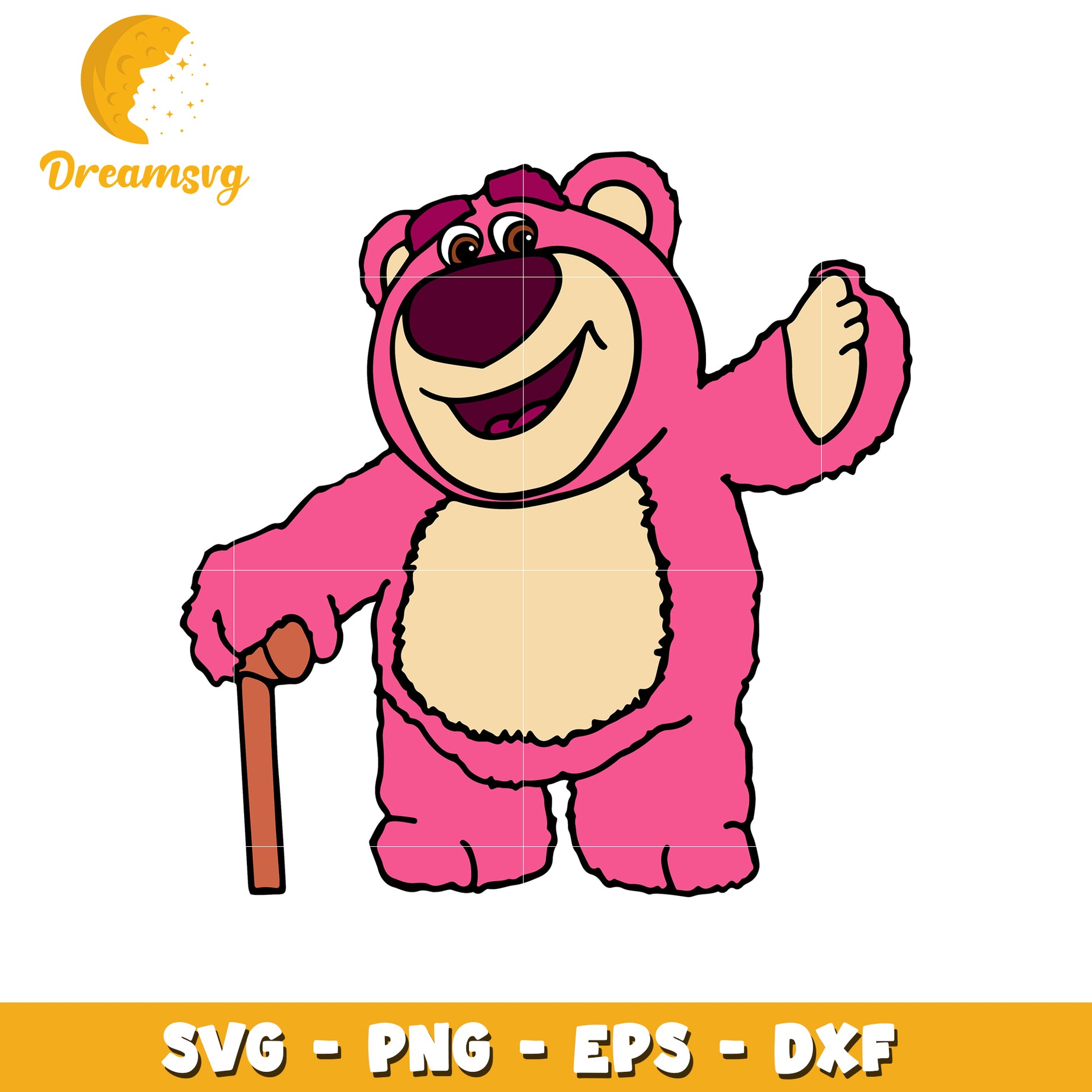 Pink Bear Character SVG Clipart for Crafting and Design