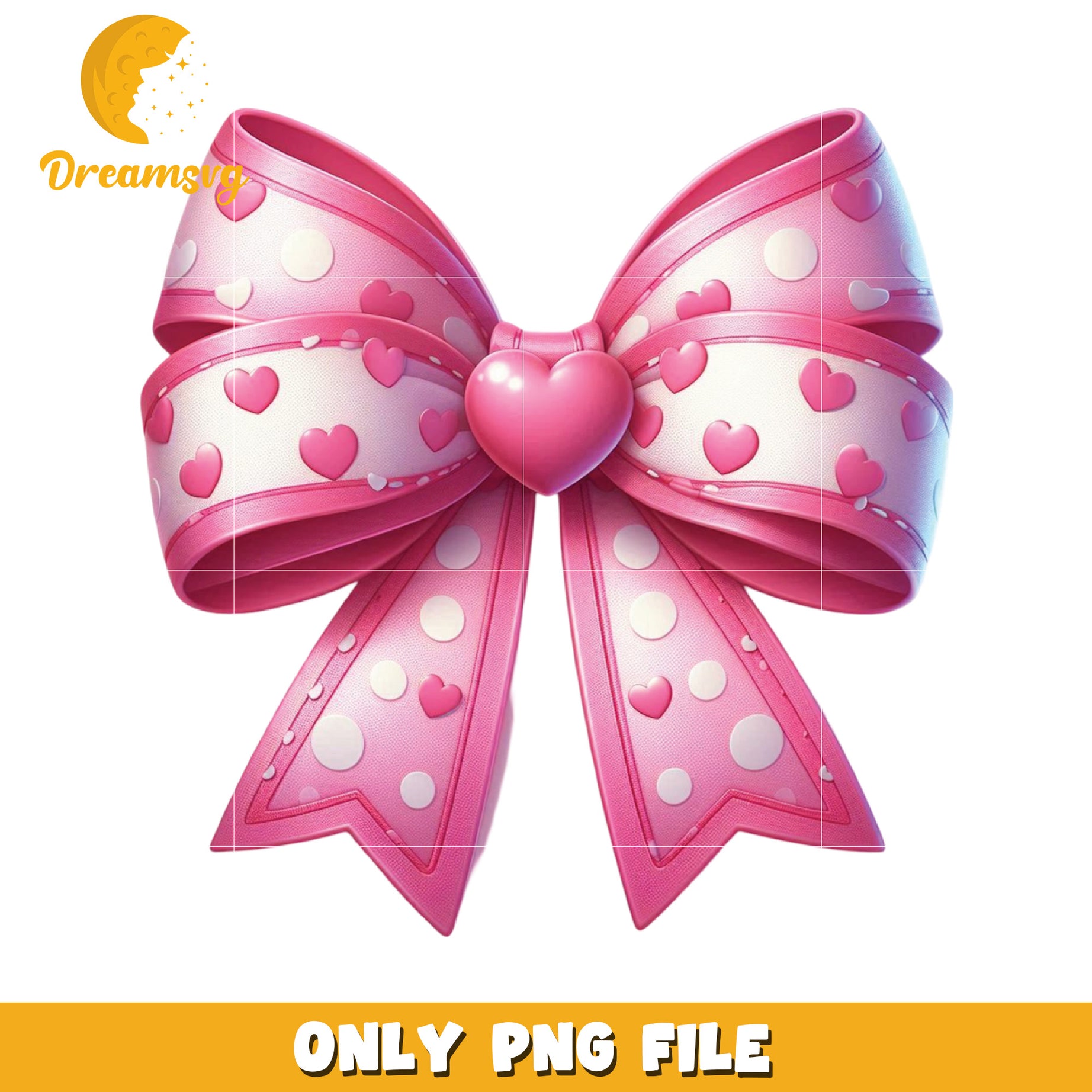 Pink Bow PNG Clipart Hearts Dots