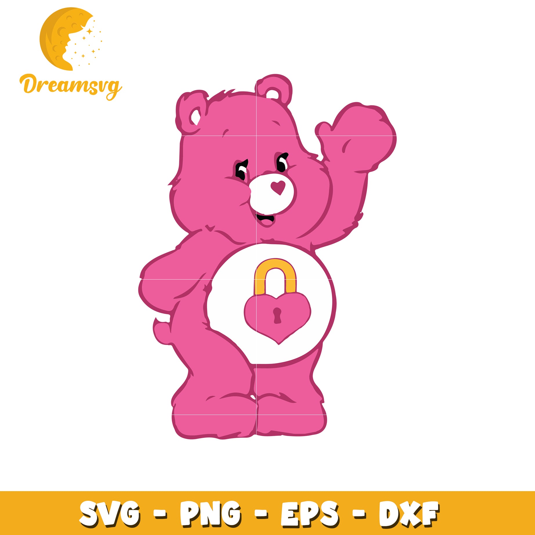 Pink Care Bear SVG Cut File