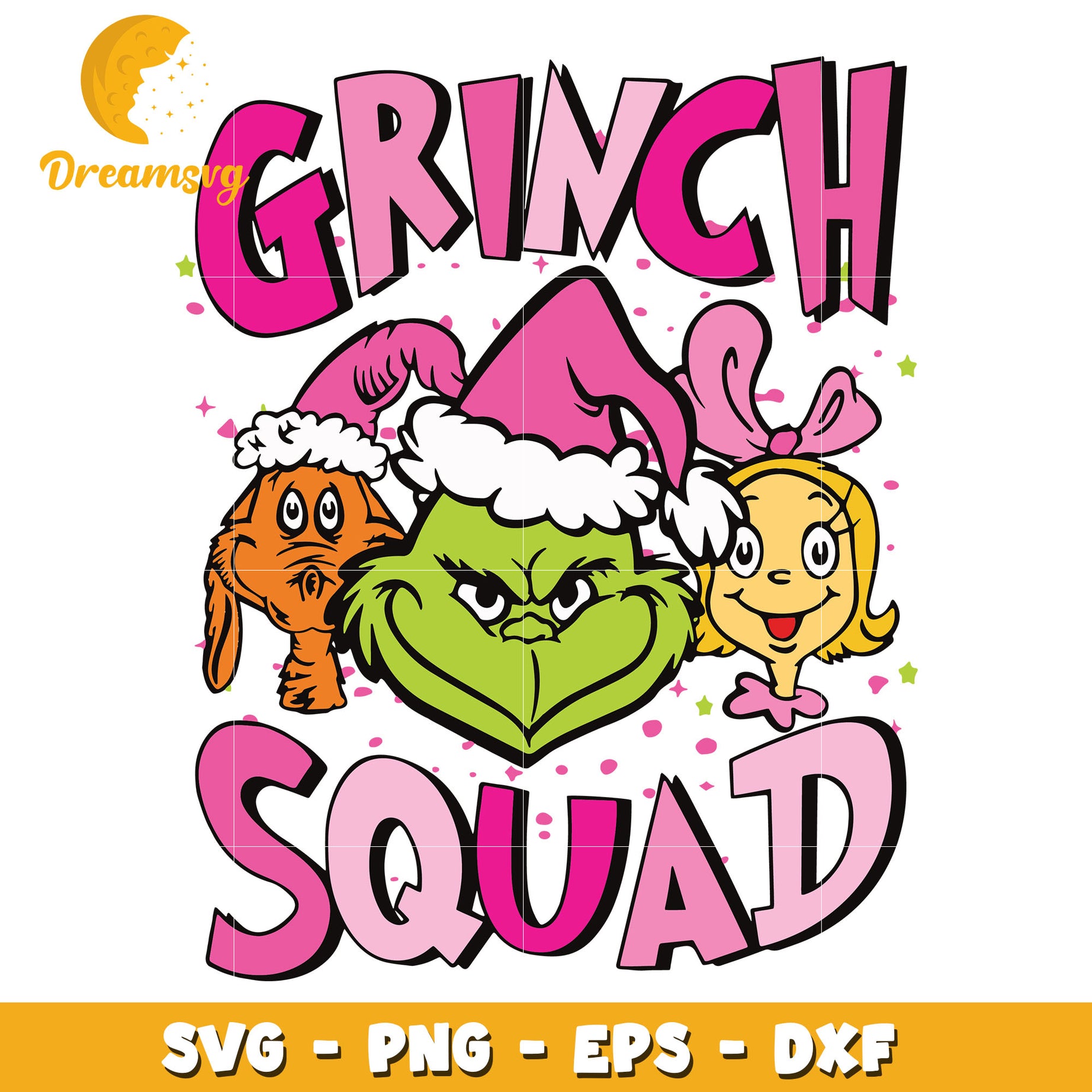 Pink Christmas Grinch Squad svg, Grinch svg, Christmas svg