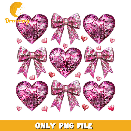 Pink Glitter Heart PNG Clipart
