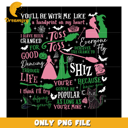 Pink Goes Good With Green Wicked Movie png, wicked ost png, wicked poster png