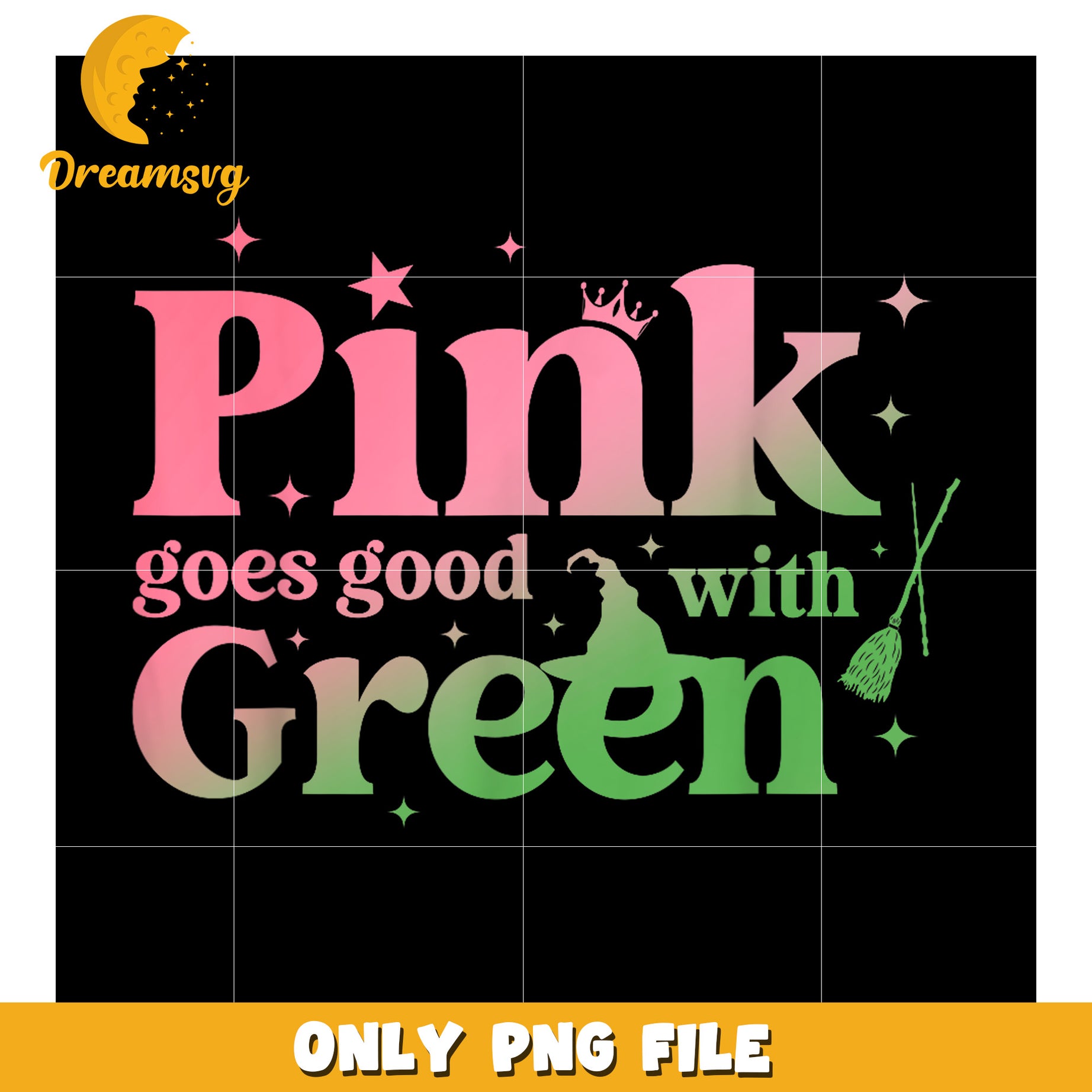 Pink Goes Good With Green png, wicked​ 2024 png, wicked emerald city png