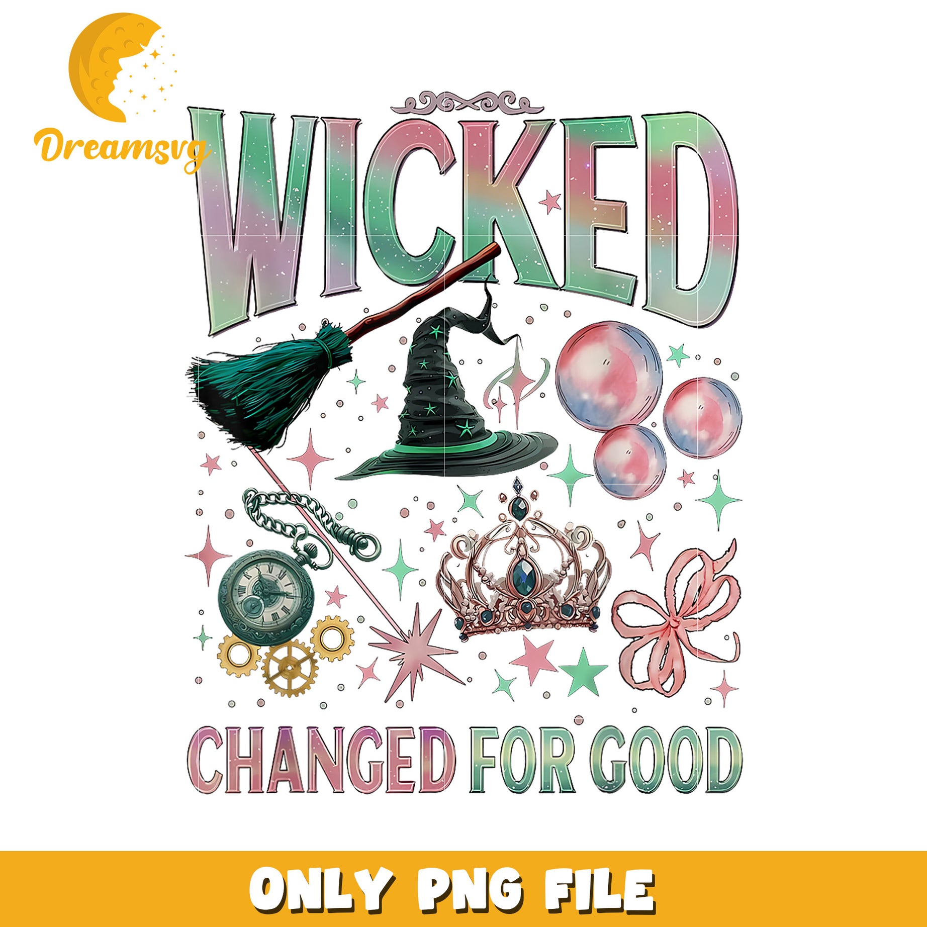 Pink Green Together png, emerald spell png, wicked era png