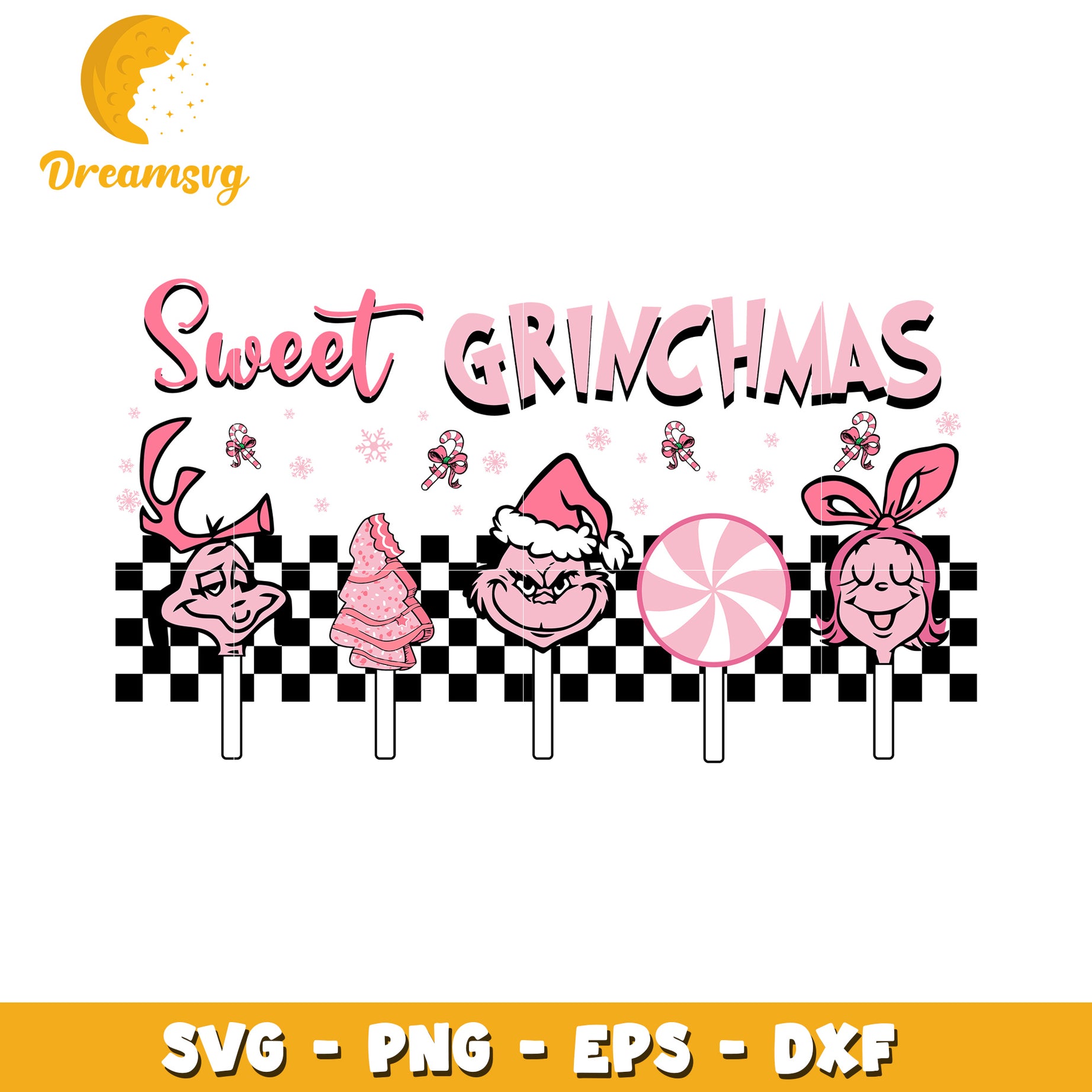 Pink Grinchmas SVG Cut Files