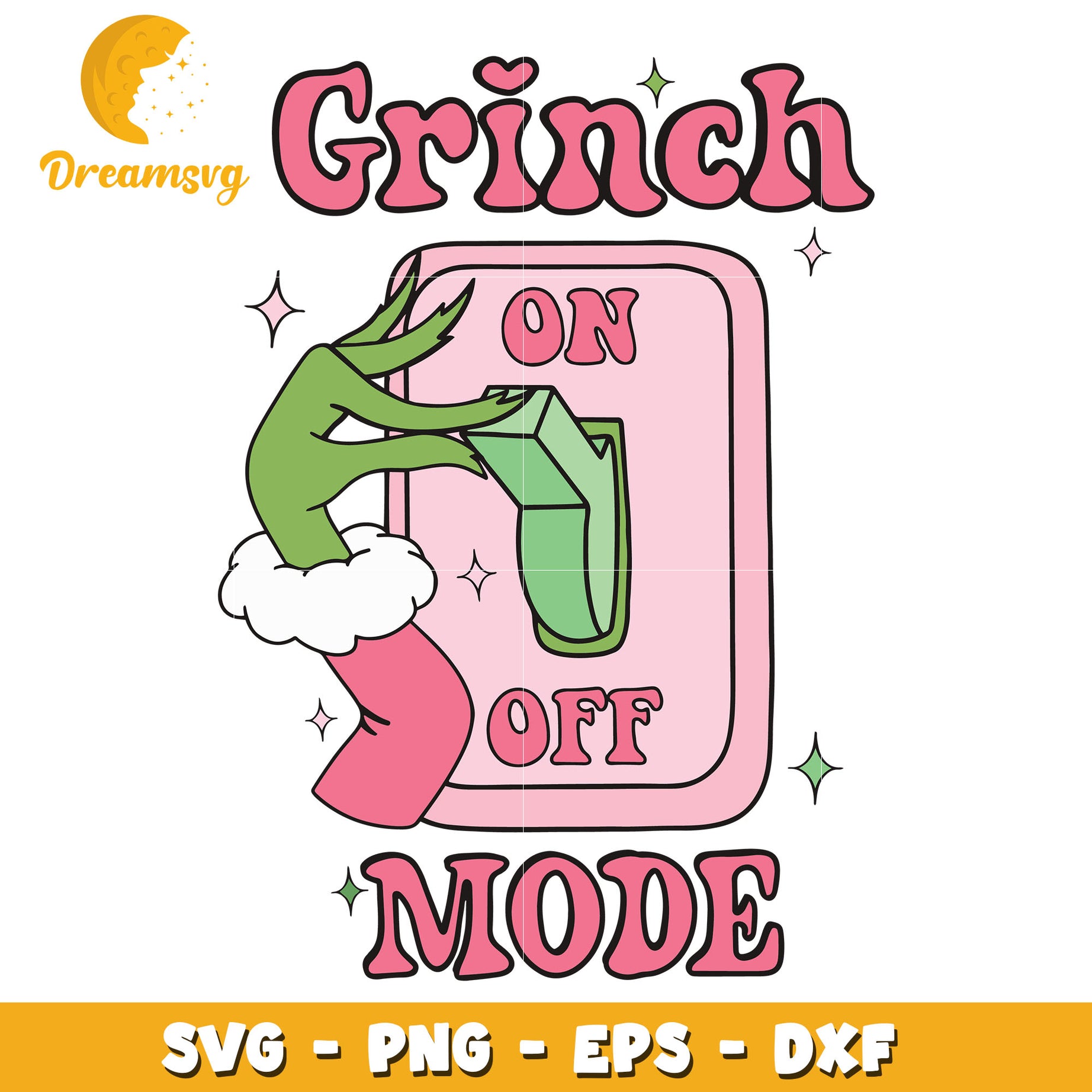 Pink Grinch mode on svg, Pink Grinch svg, christmas svg