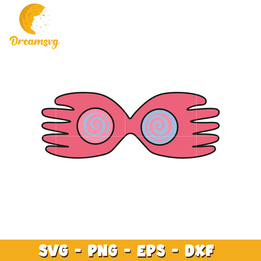 Pink Harry Potter Glasses, SVG PNG EPS DXF Files