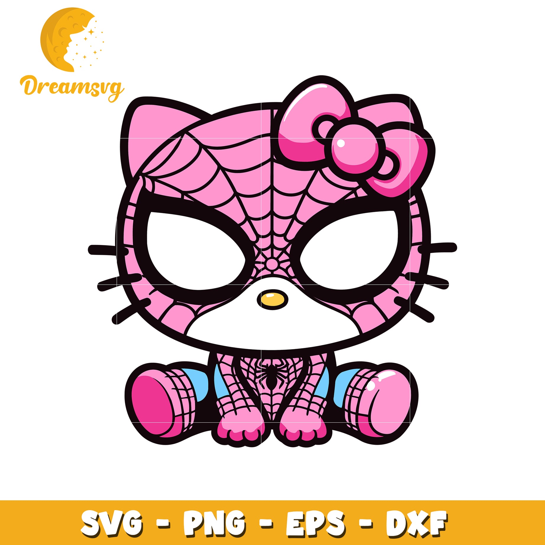 Pink Hello Kitty Spider Gwen SVG Cut File