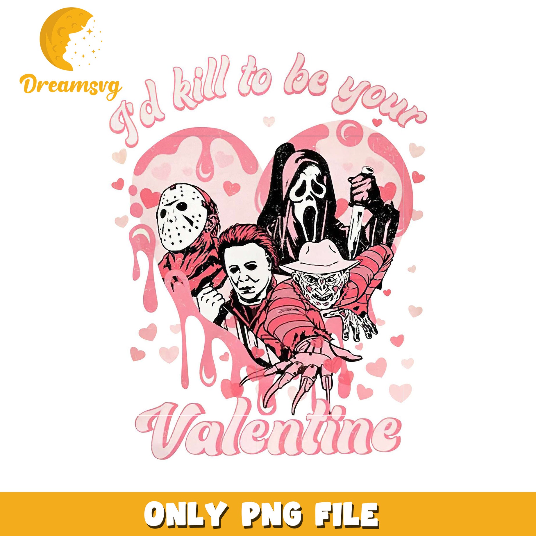 Pink Horror Valentine PNG