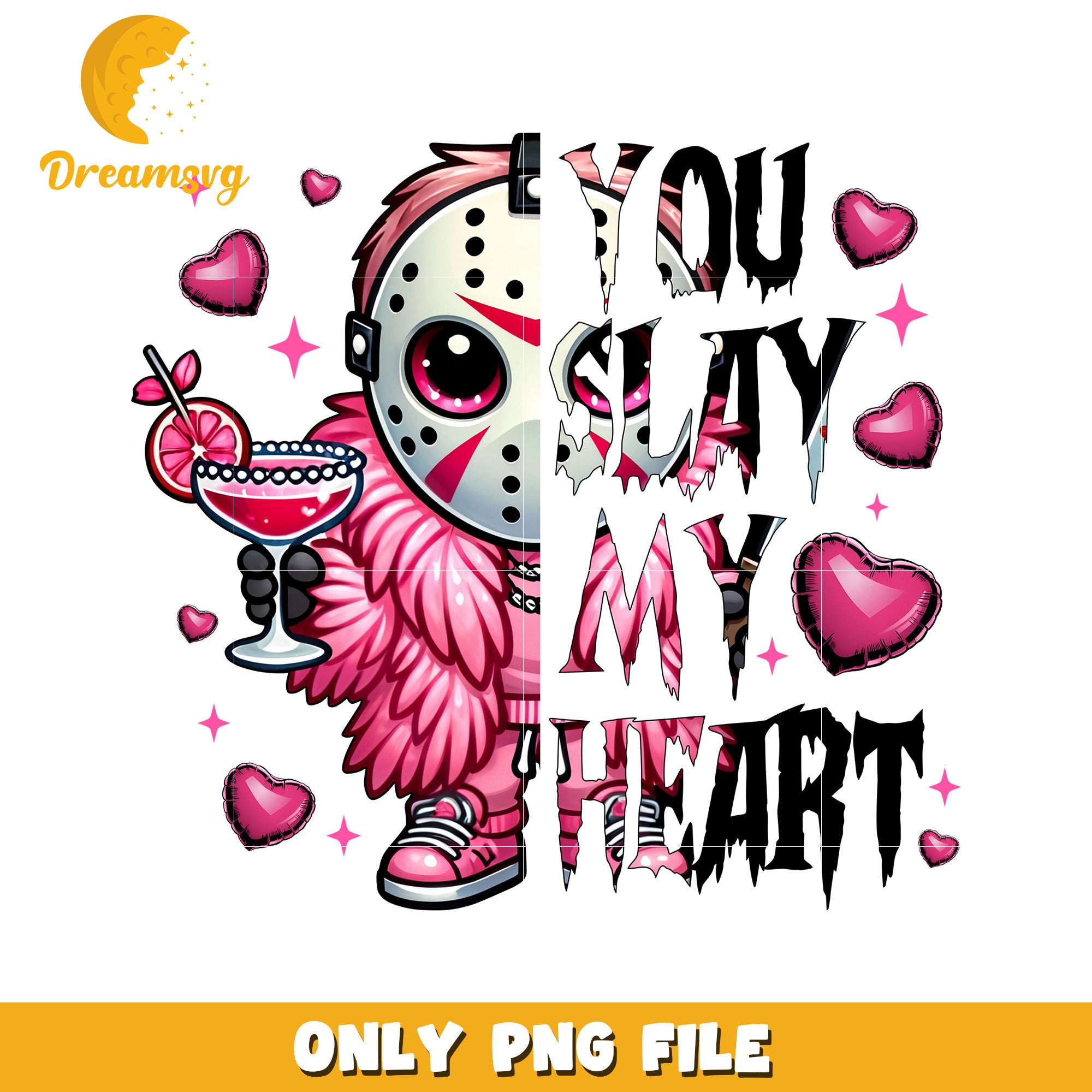Pink Jason Valentines Day PNG – DreamSVG Store