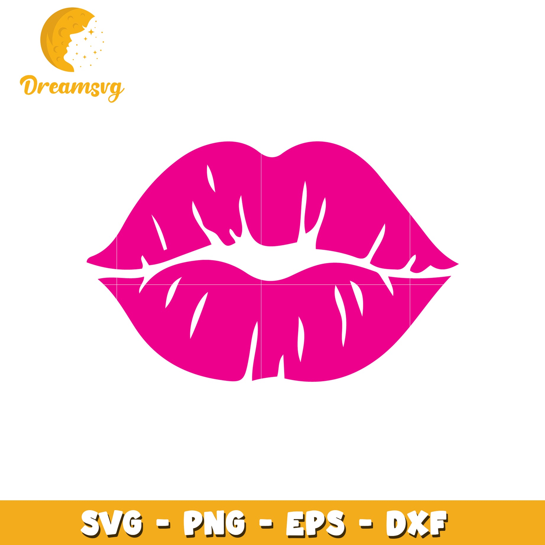 Pink Lips SVG PNG EPS DXF Cut File