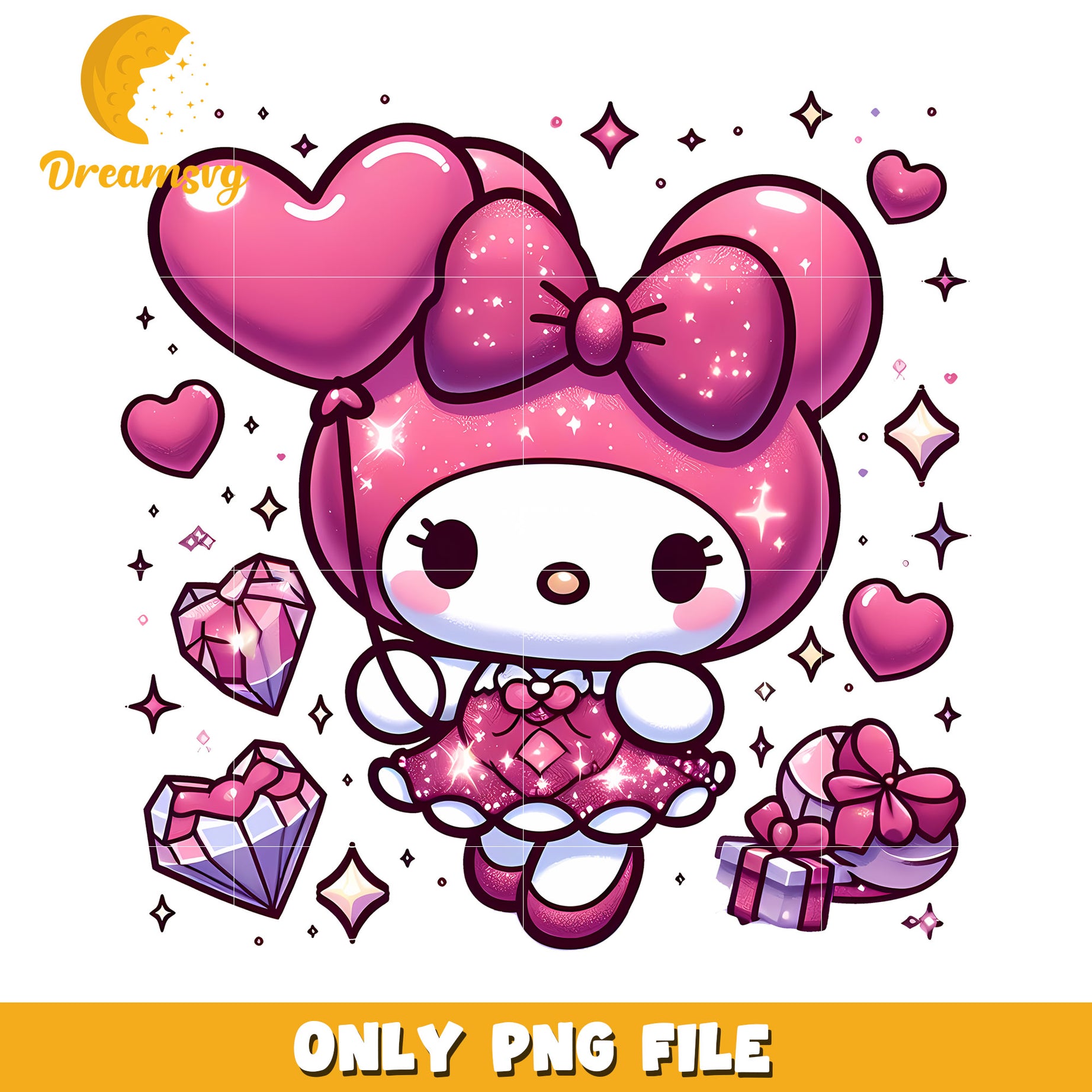 Pink My Melody PNG Sublimation Design