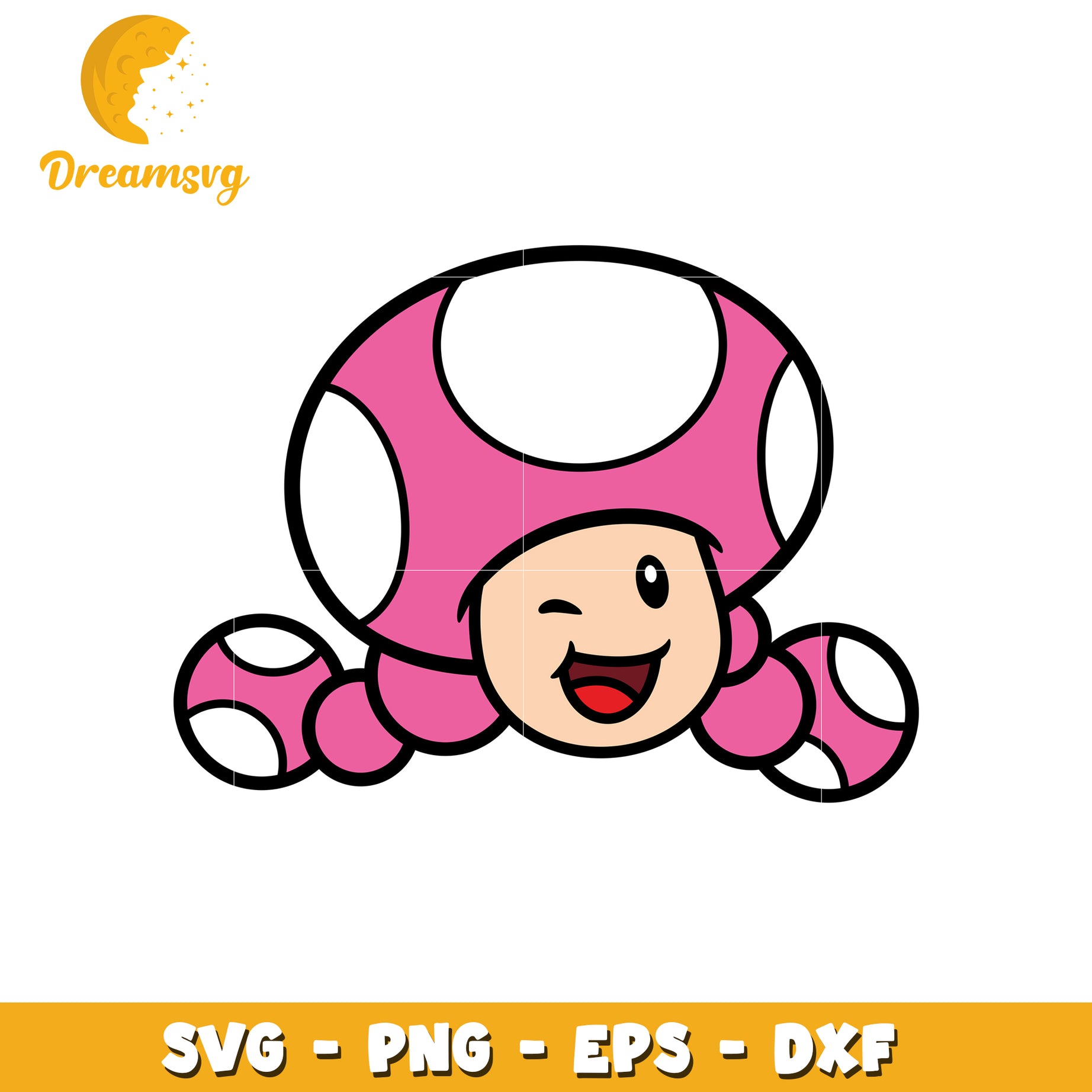 Pink Toad SVG PNG EPS DXF Cut File