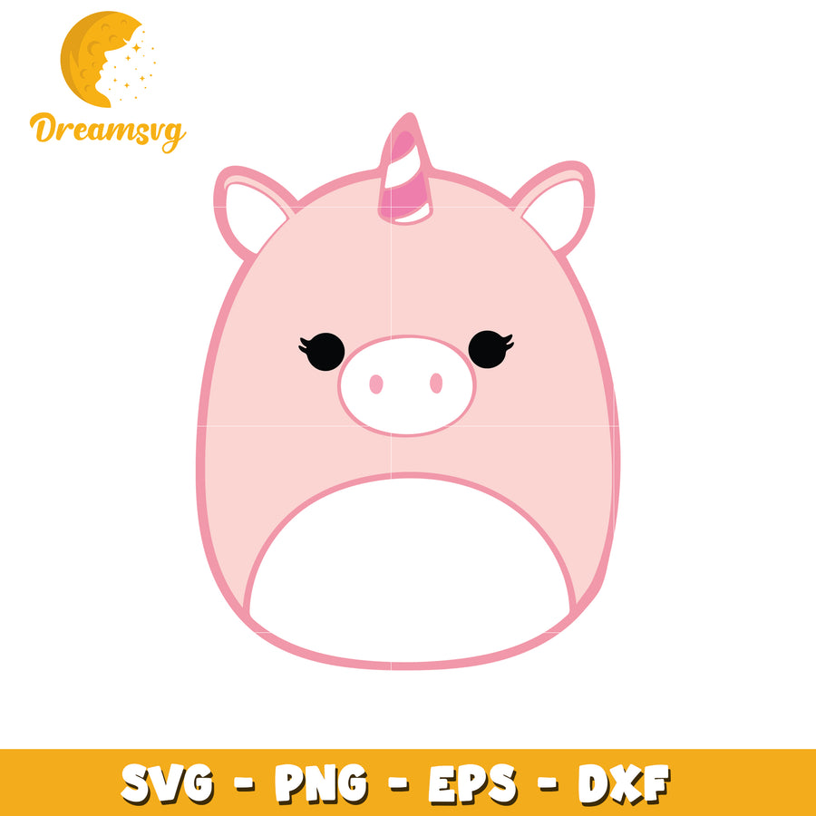 Pink Unicorn SVG Cut File