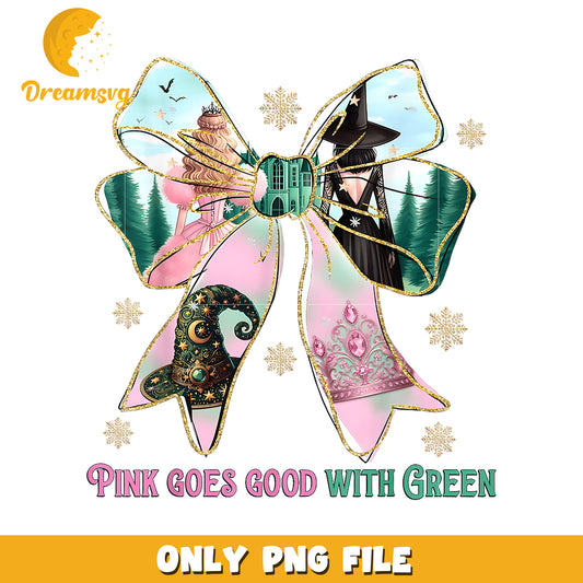 Pink Witch Goes Good With Green design png, wicked musical png, elphaba witch png