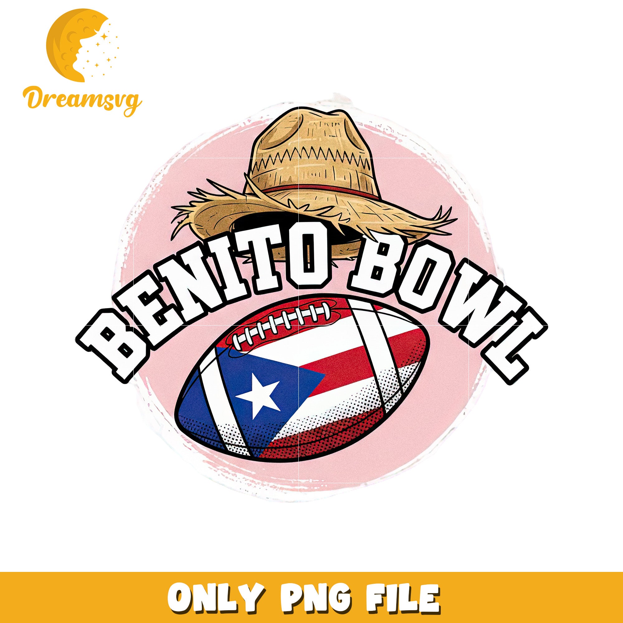 Pink benito bowl png, super bowl design png, american rugby png