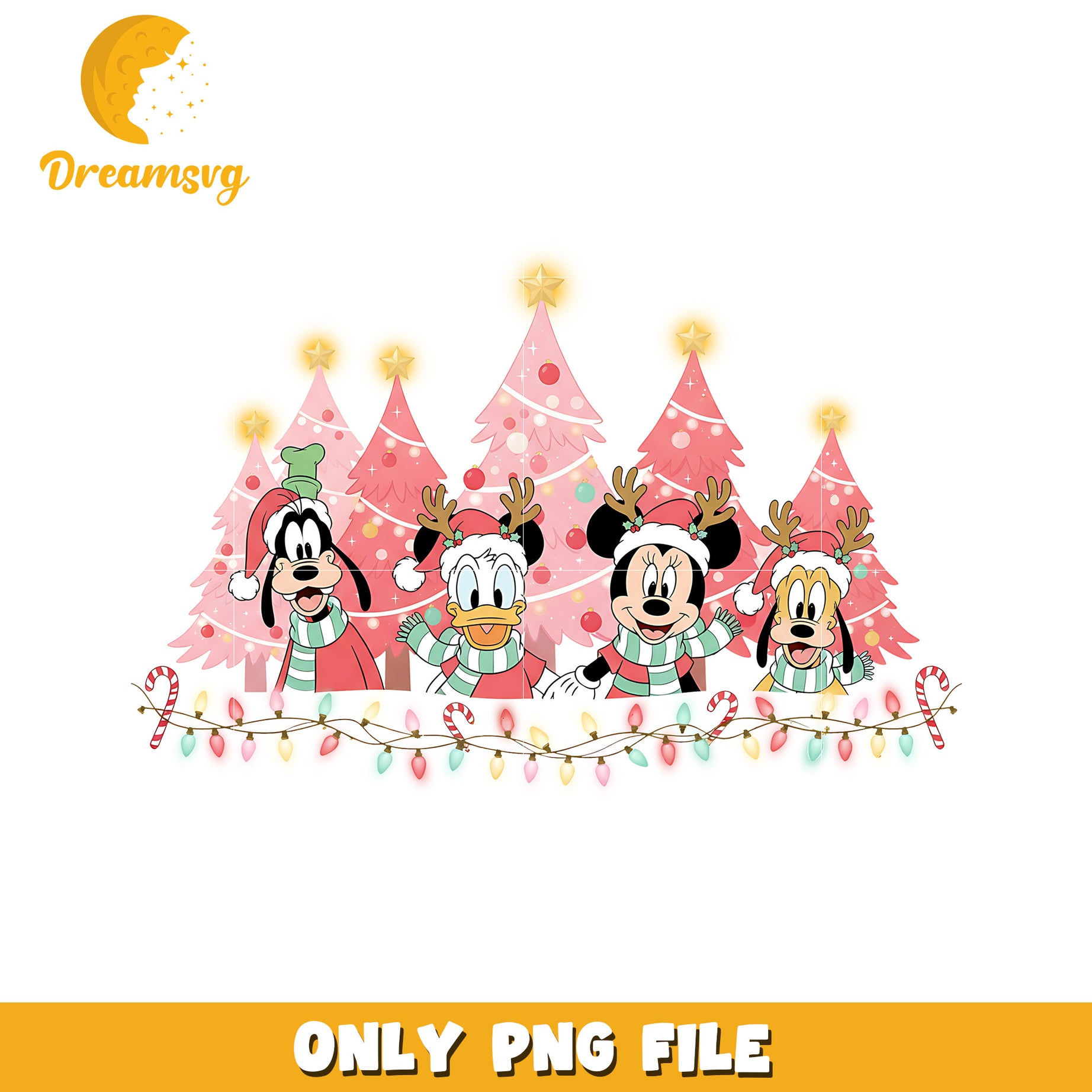 Pink christmas png, christmas​​​ season png, disney png