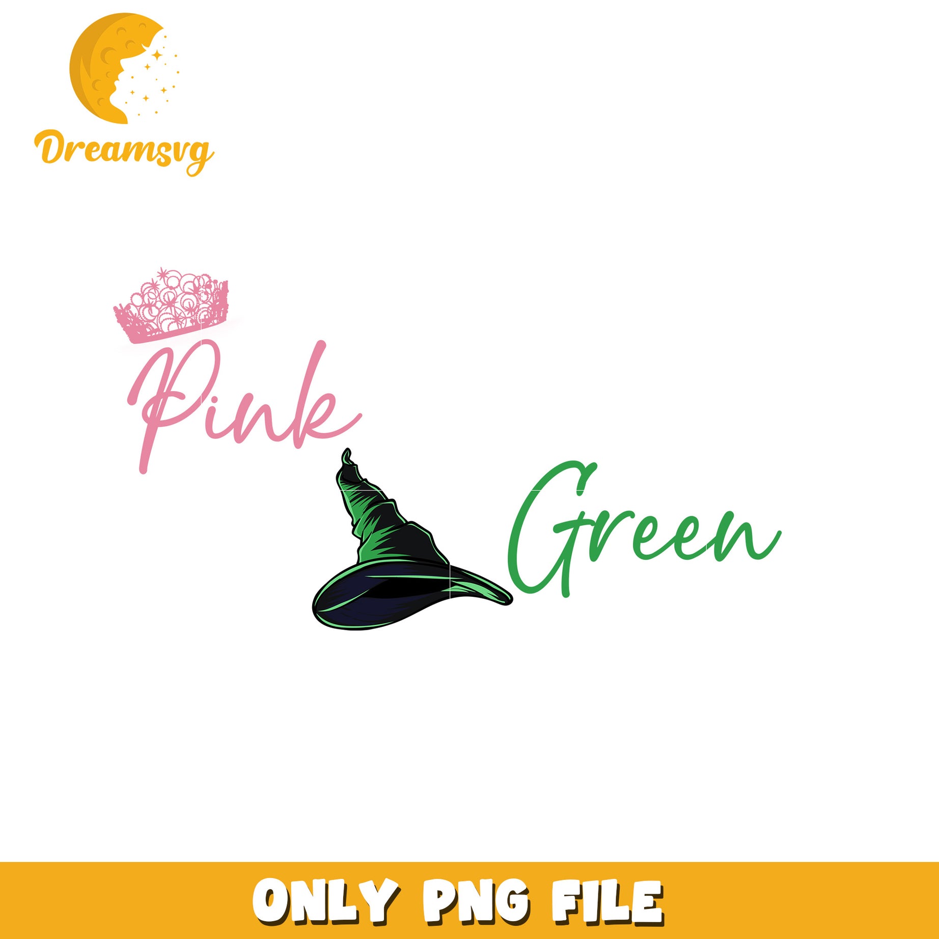 Pink goes good with green wicked movie font png, wicked font png